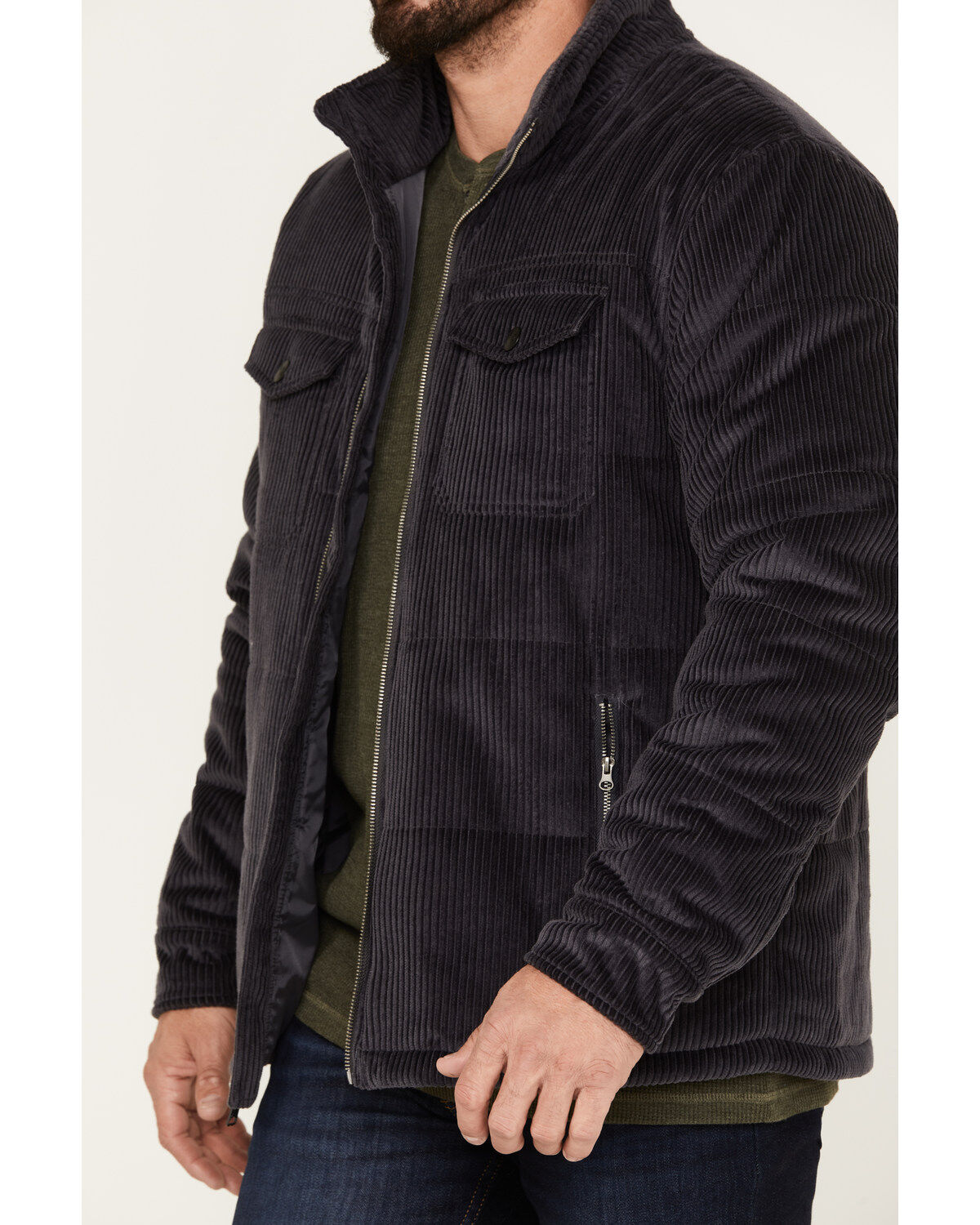 Powder River Outfitters Men's Corduroy Solid Puffer Jacket