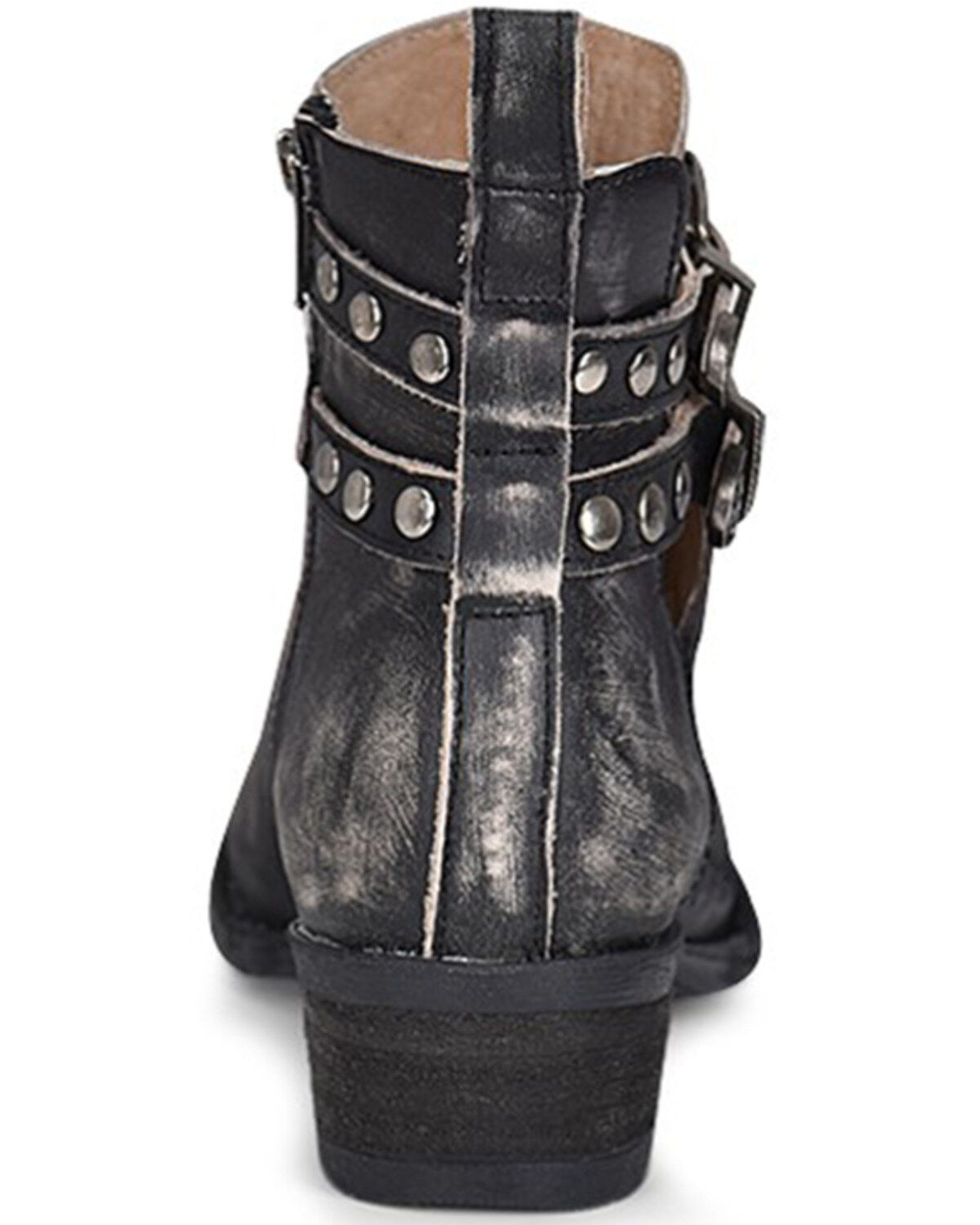 Circle G Women's Studded Harness Booties - Round Toe