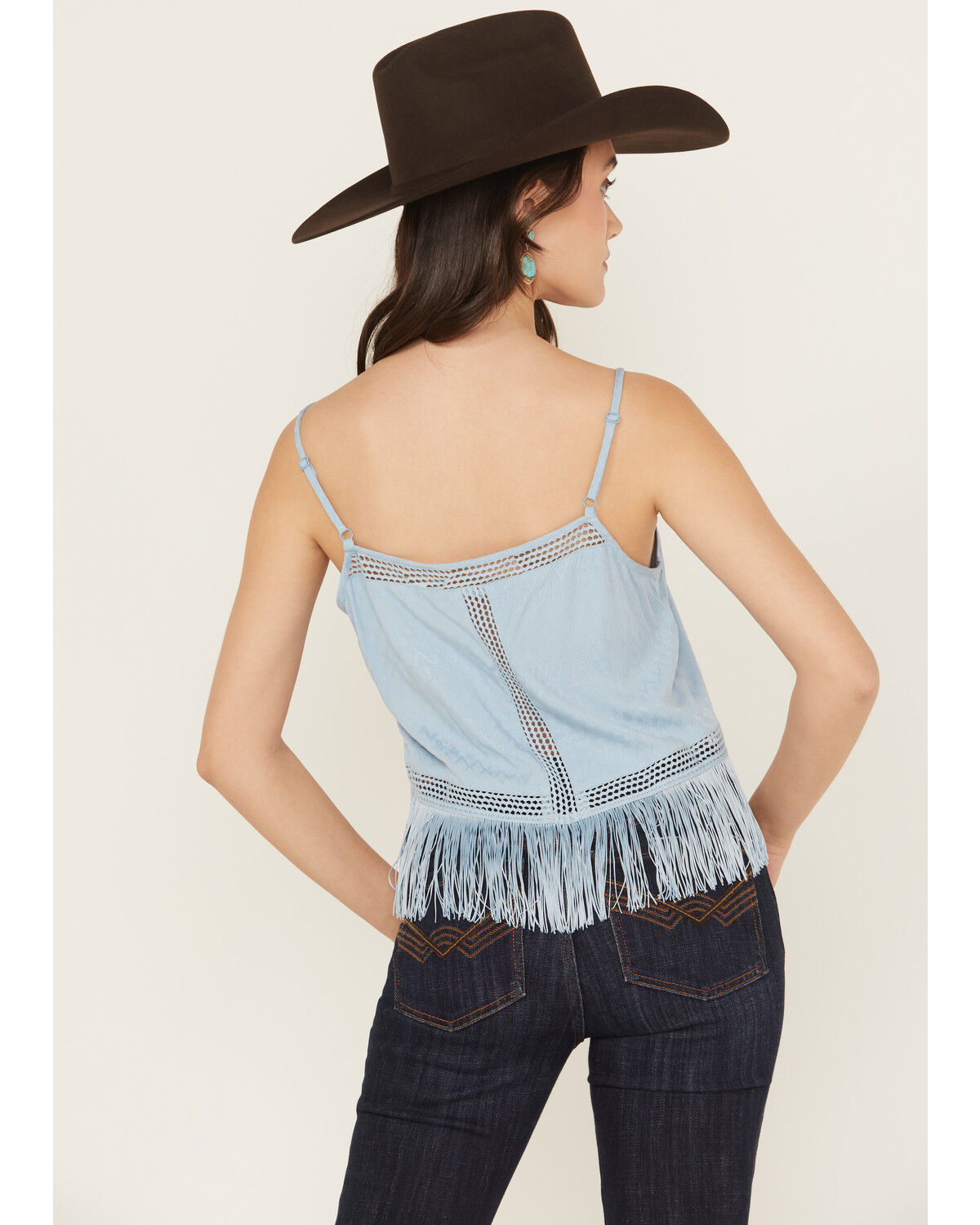 Idyllwind Women's Briarwick Jacquard Fringe And Lace Tank Top