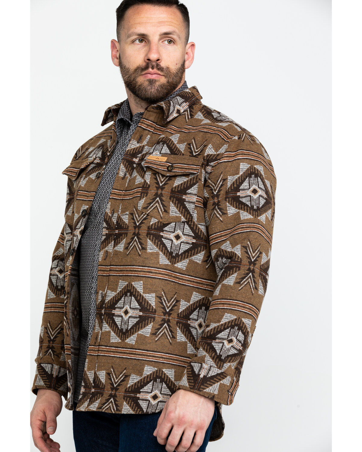 Powder River Outfitters Men's Southwestern Jacquard Shirt Jacket