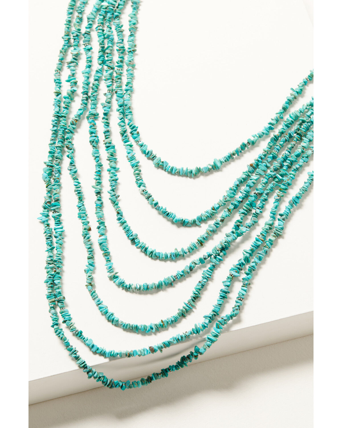Paige Wallace Women's 7-Layer Turquoise Chip Bib Necklace
