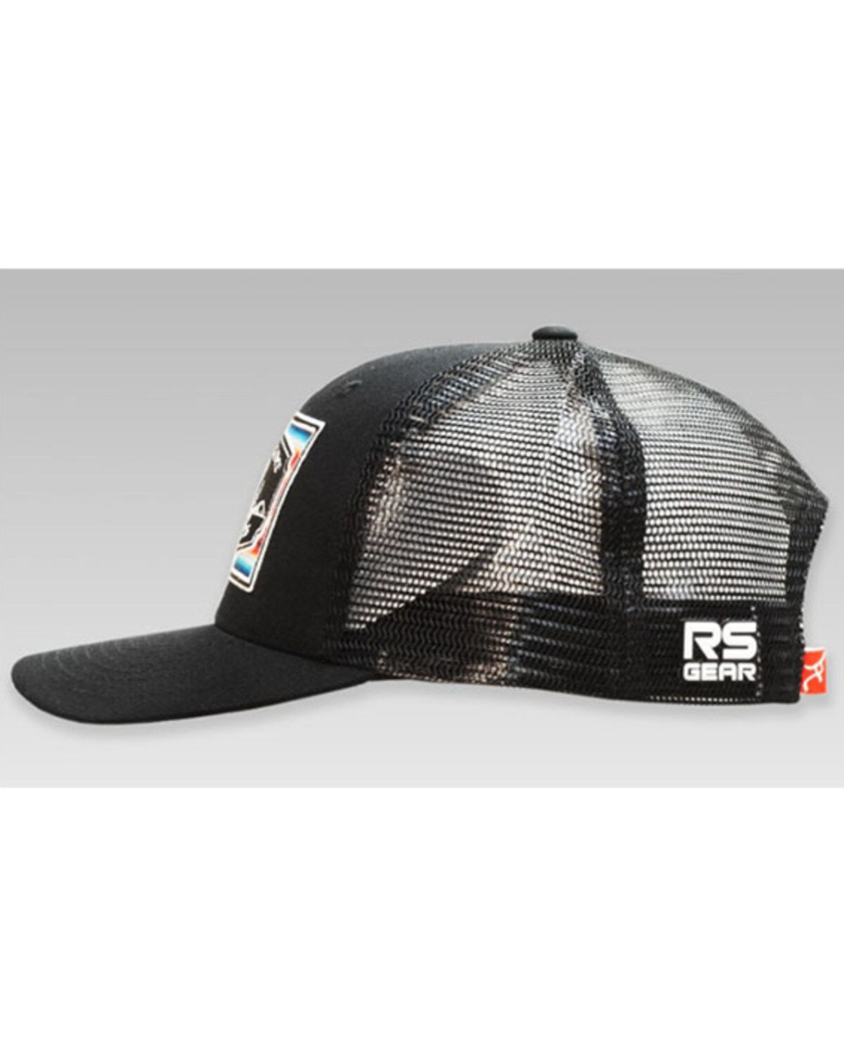 RopeSmart Men's Black On Black Serape Embroidered Patch Mesh-Back Ball Cap