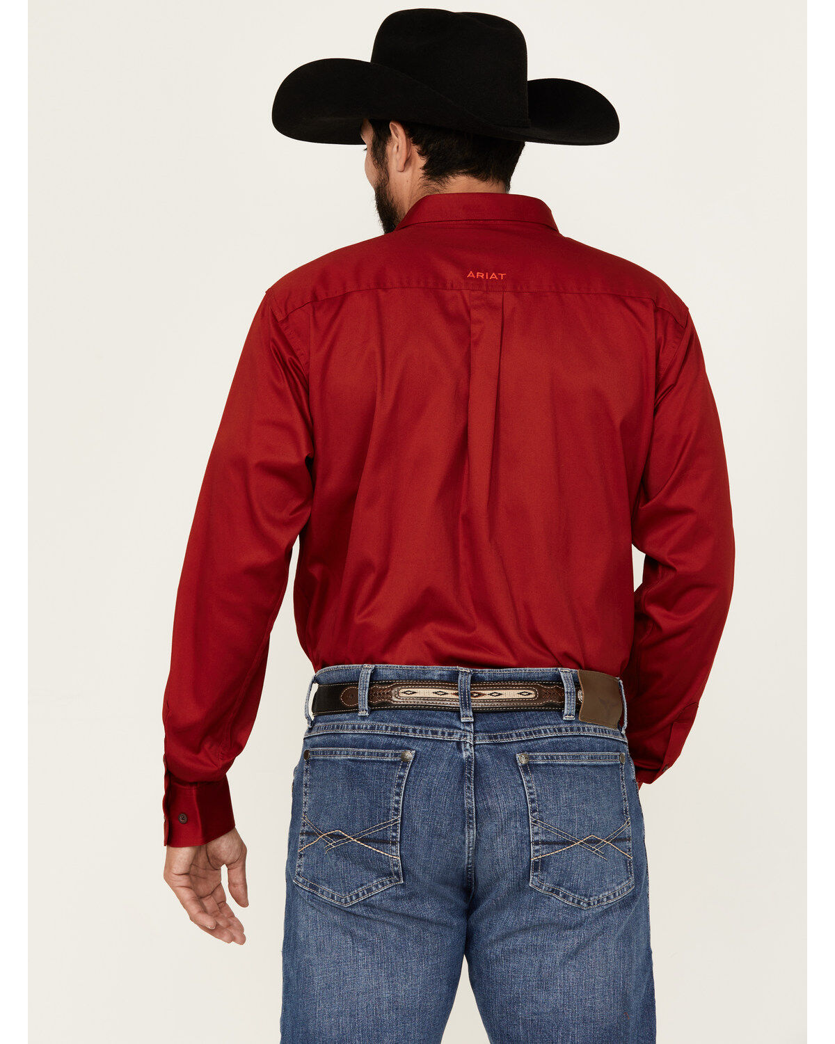 Ariat Men's Boot Barn Exclusive Team Logo Twill Fitted Long Sleeve Button-Down Western Shirt