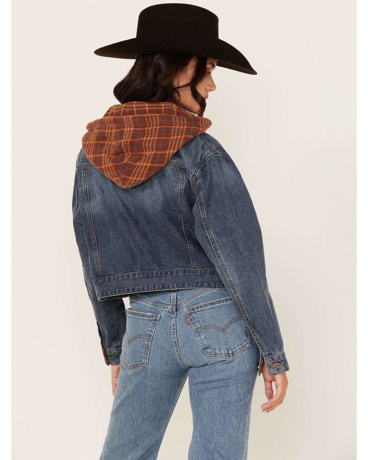 Cleo + Wolf Women's Arno Medium Wash Cropped Denim Jacket