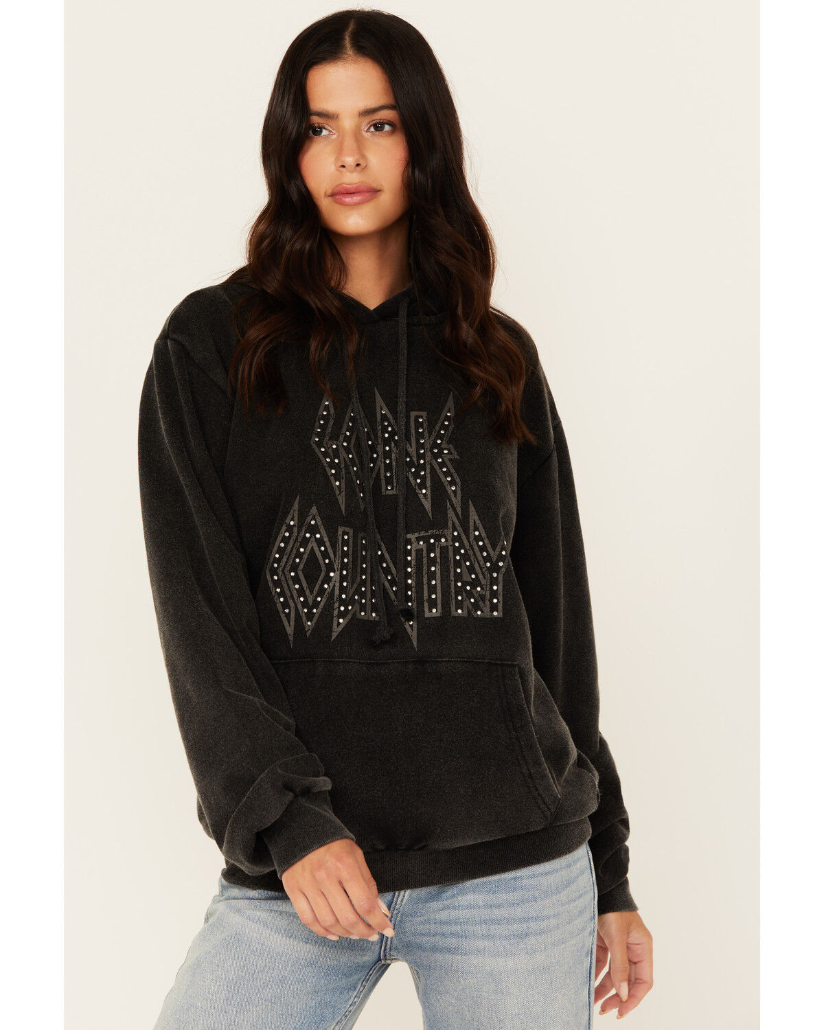 Youth in Revolt Women's Gone Country Studded Graphic Hoodie