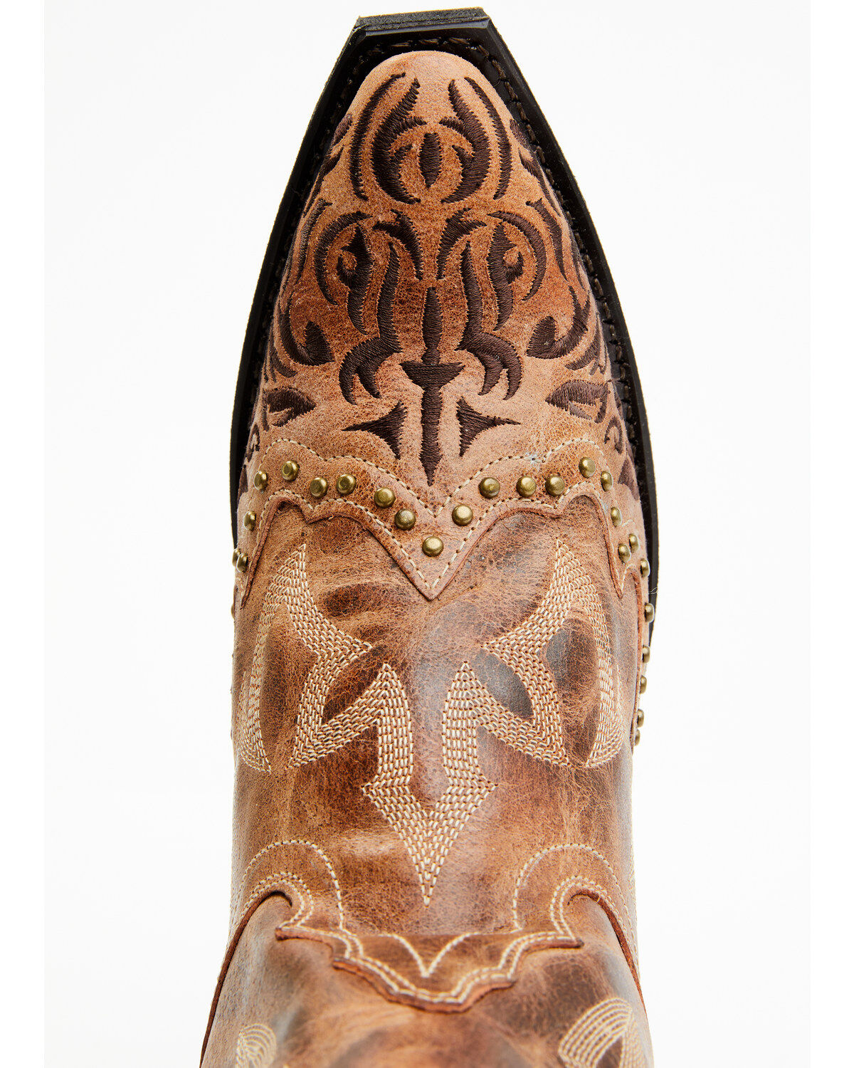 Laredo Women's Braylynn Studded Leather Western Performance Boots - Snip Toe