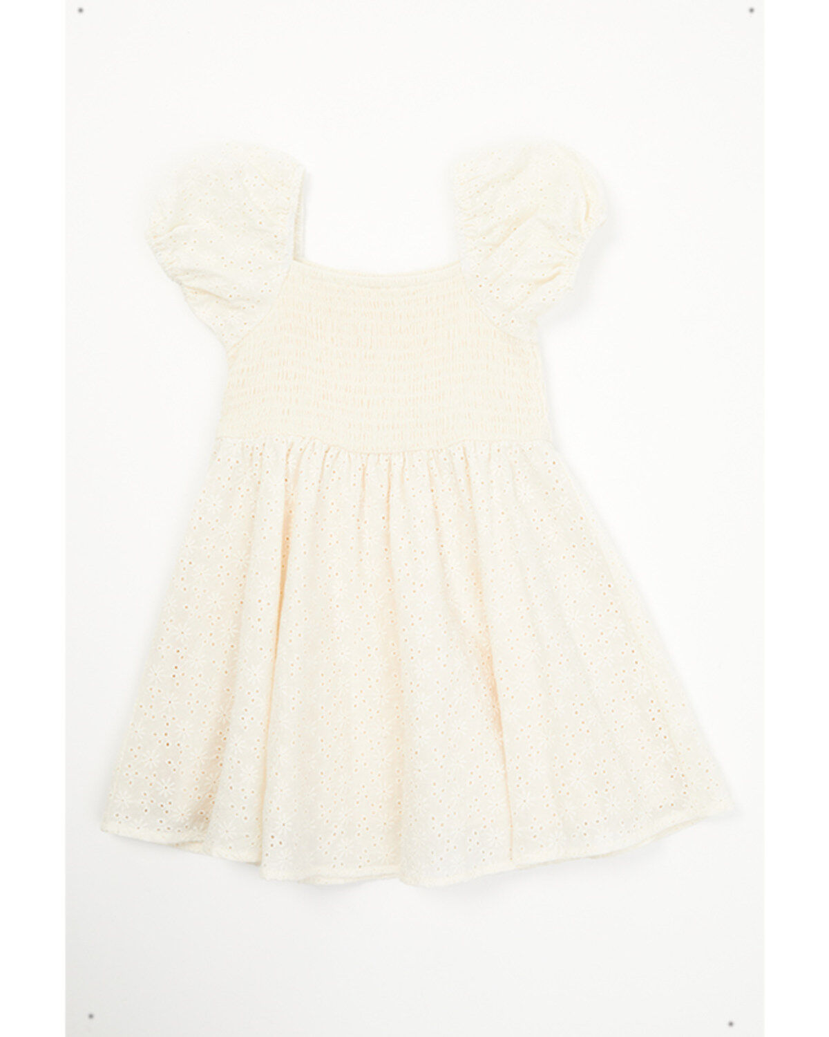 Yura Toddler Girls' Puff Eyelet Sleeve Dress