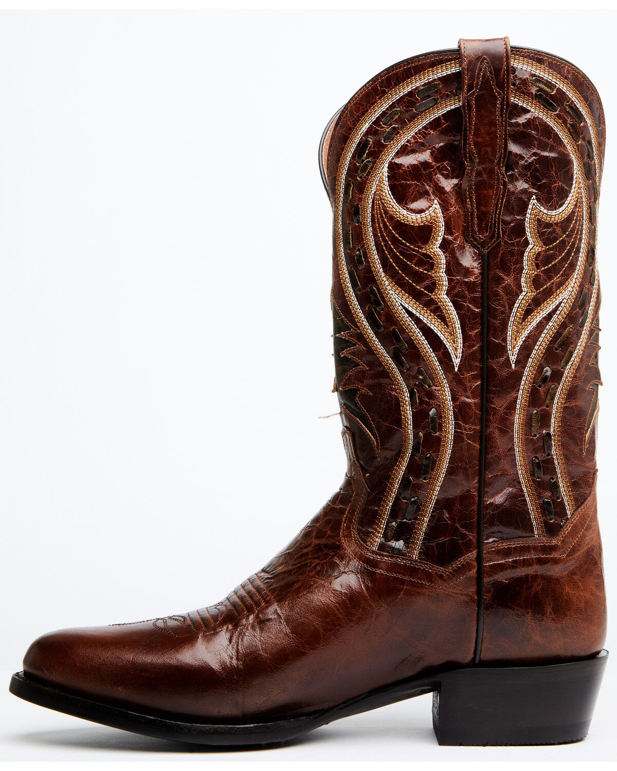 Dan Post Men's Swirled Embroidery Western Boots - Round Toe