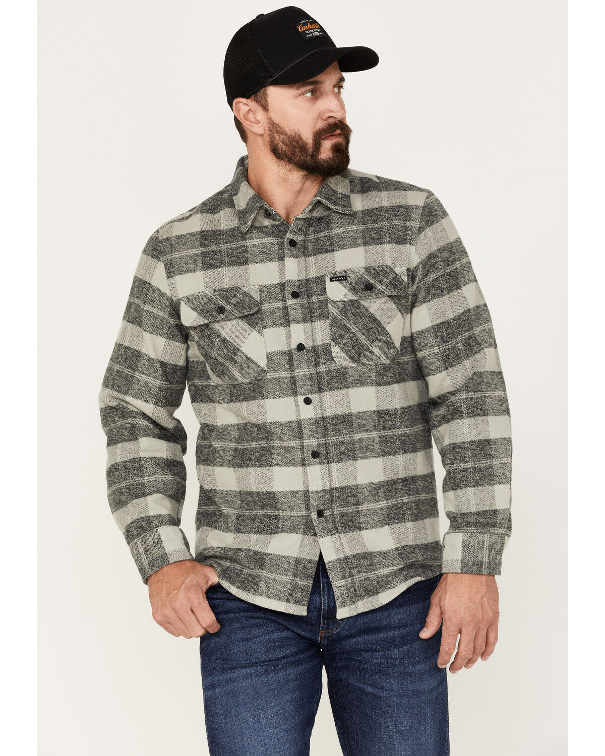 Brixton Men's Bowery Long Sleeve Button Down Flannel Shirt