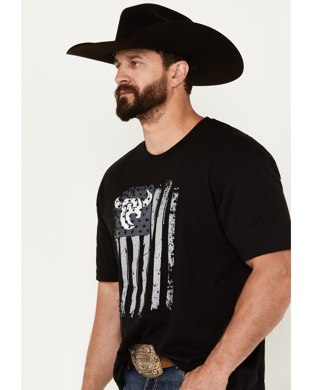Cowboy Hardware Men's Tonal Flag Short Sleeve Graphic T-Shirt