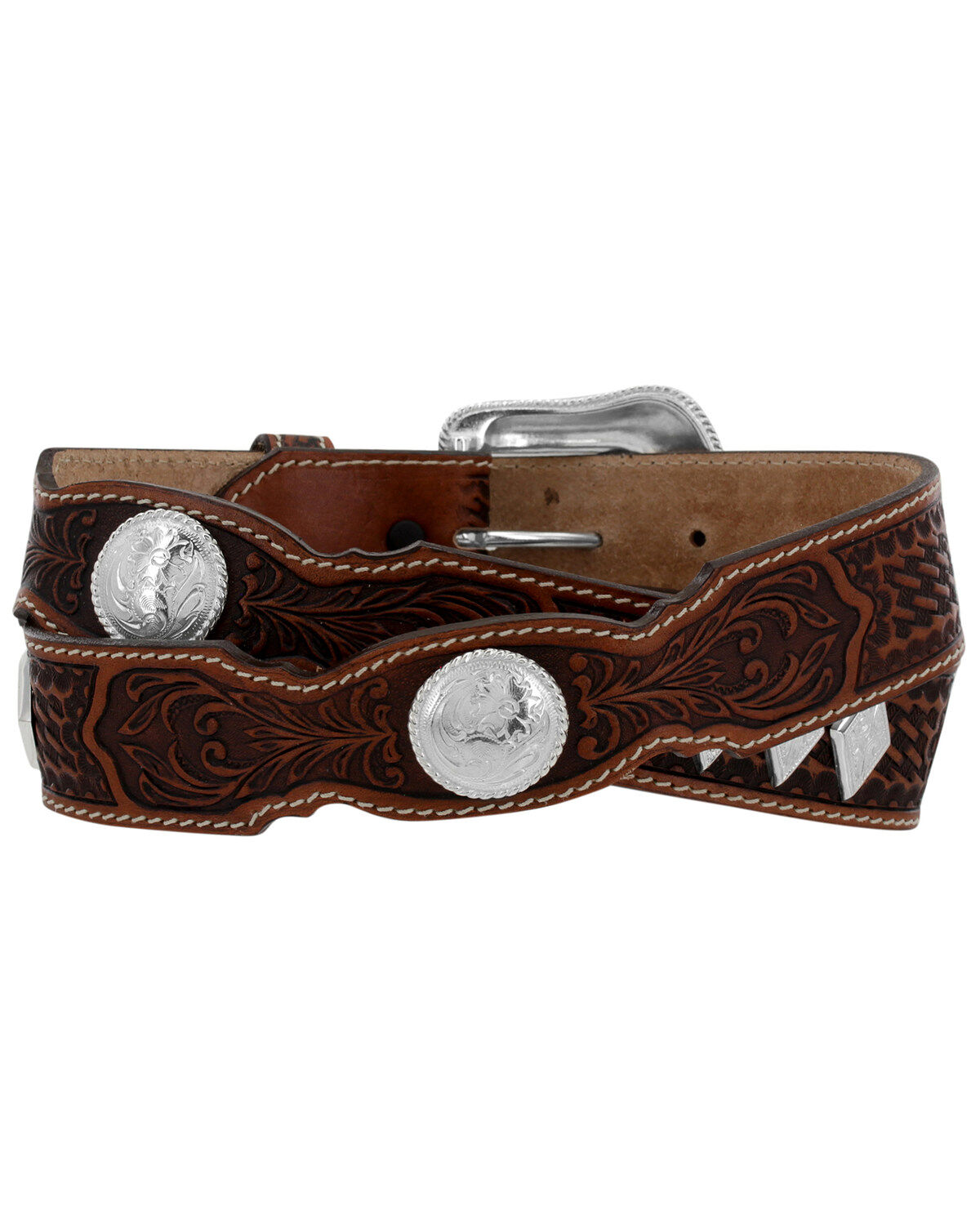 Tony Lama Men's Tooled Stillwater Creek Western Belt