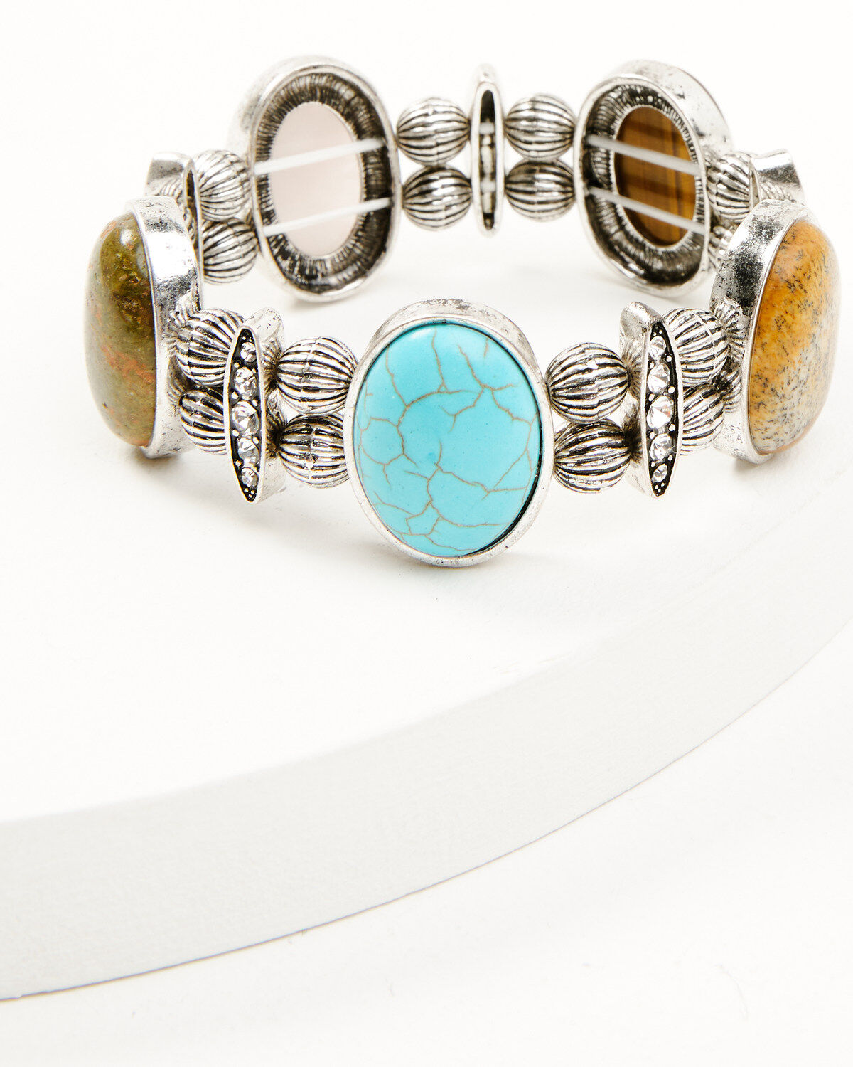 Shyanne Women's Bisbee Falls Mixed Stone 3-Piece Stretch Bracelet Set