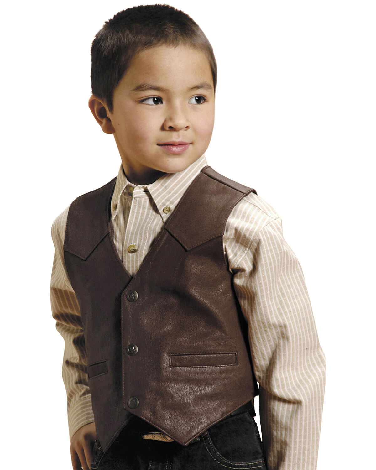 Roper Boys' Western Nappa Leather Vest