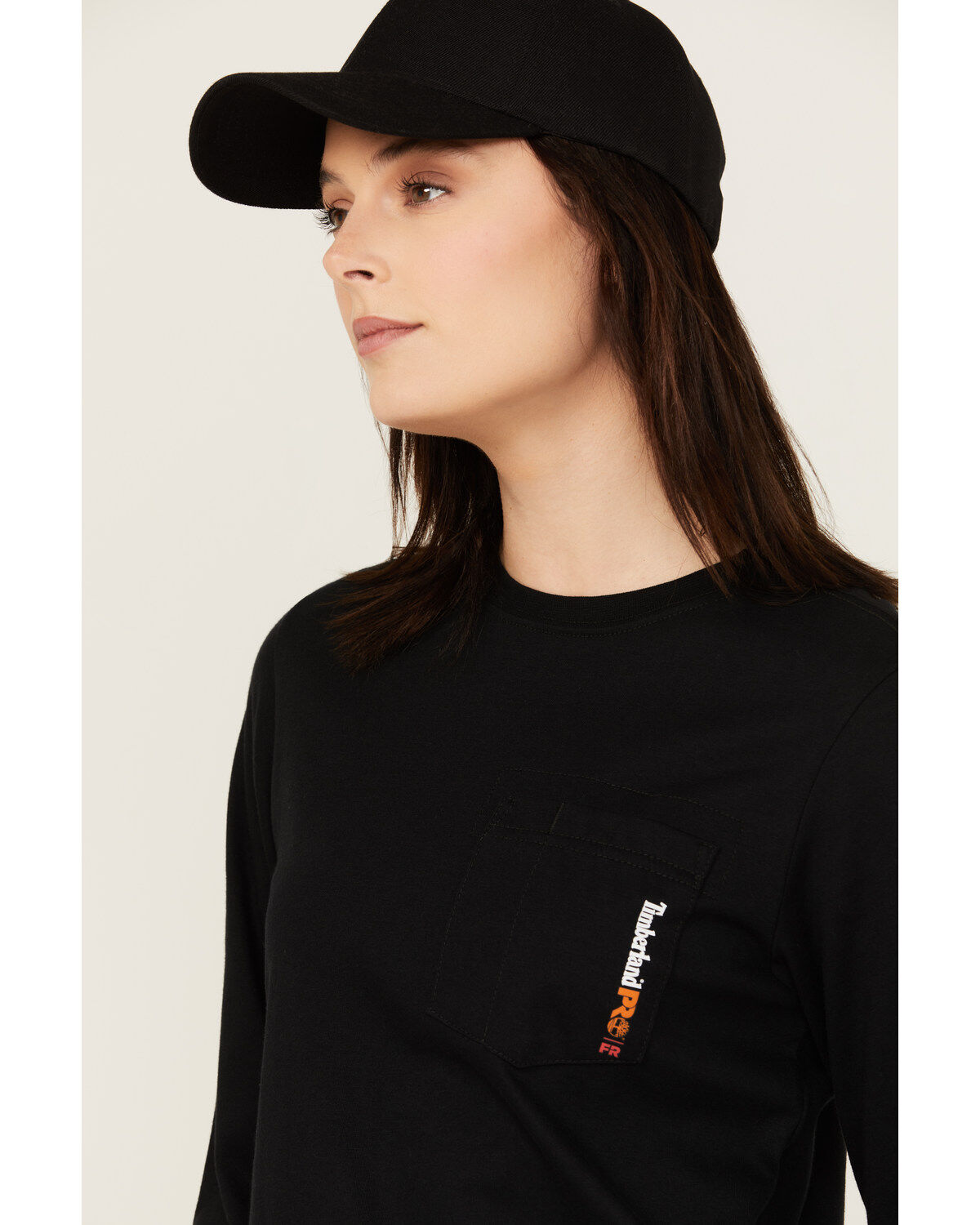 Timberland Pro Women's FR Cotton Core Long Sleeve Logo Pocket Tee
