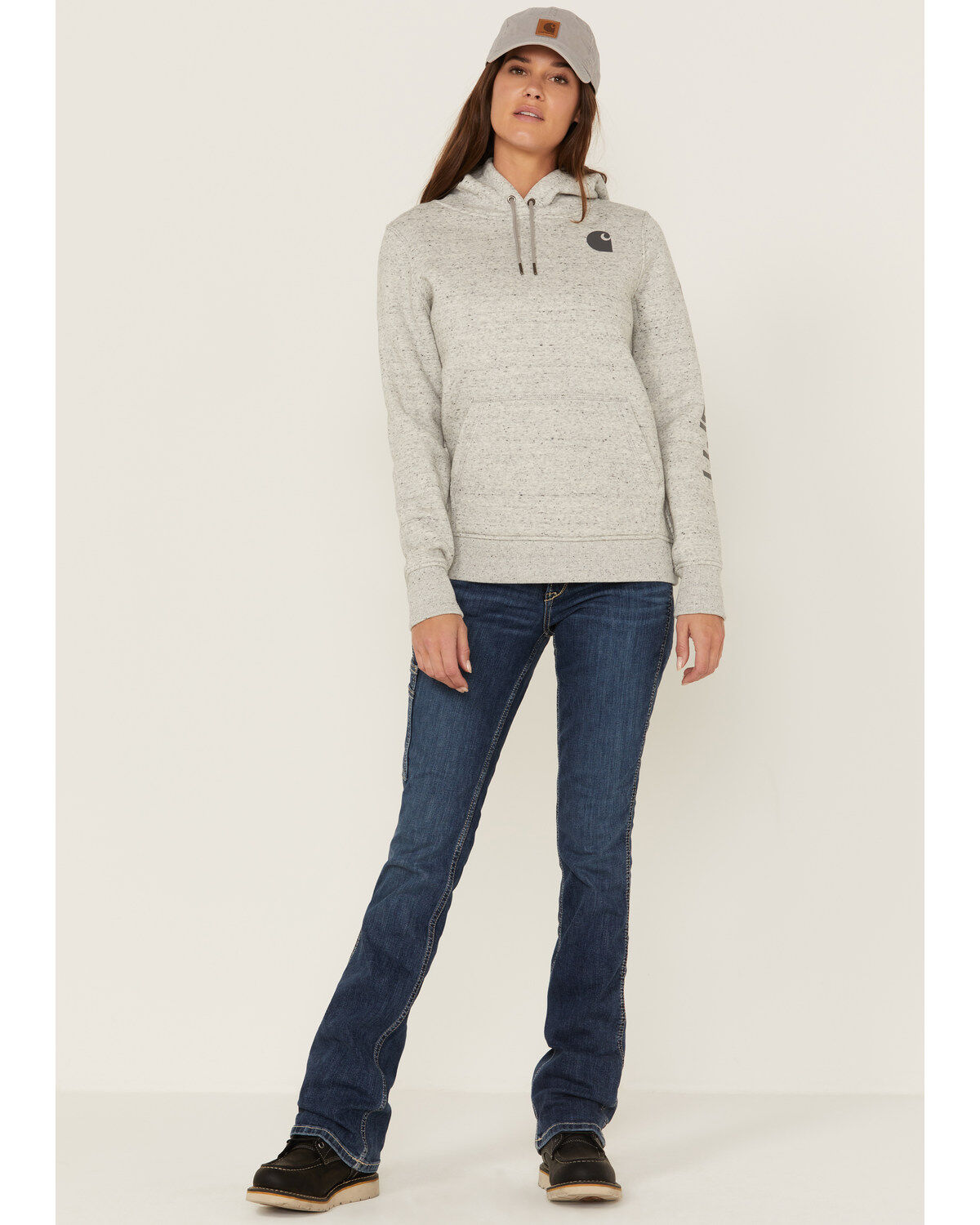 Carhartt Women's Clarksburg Sleeve Logo Hooded Sweatshirt