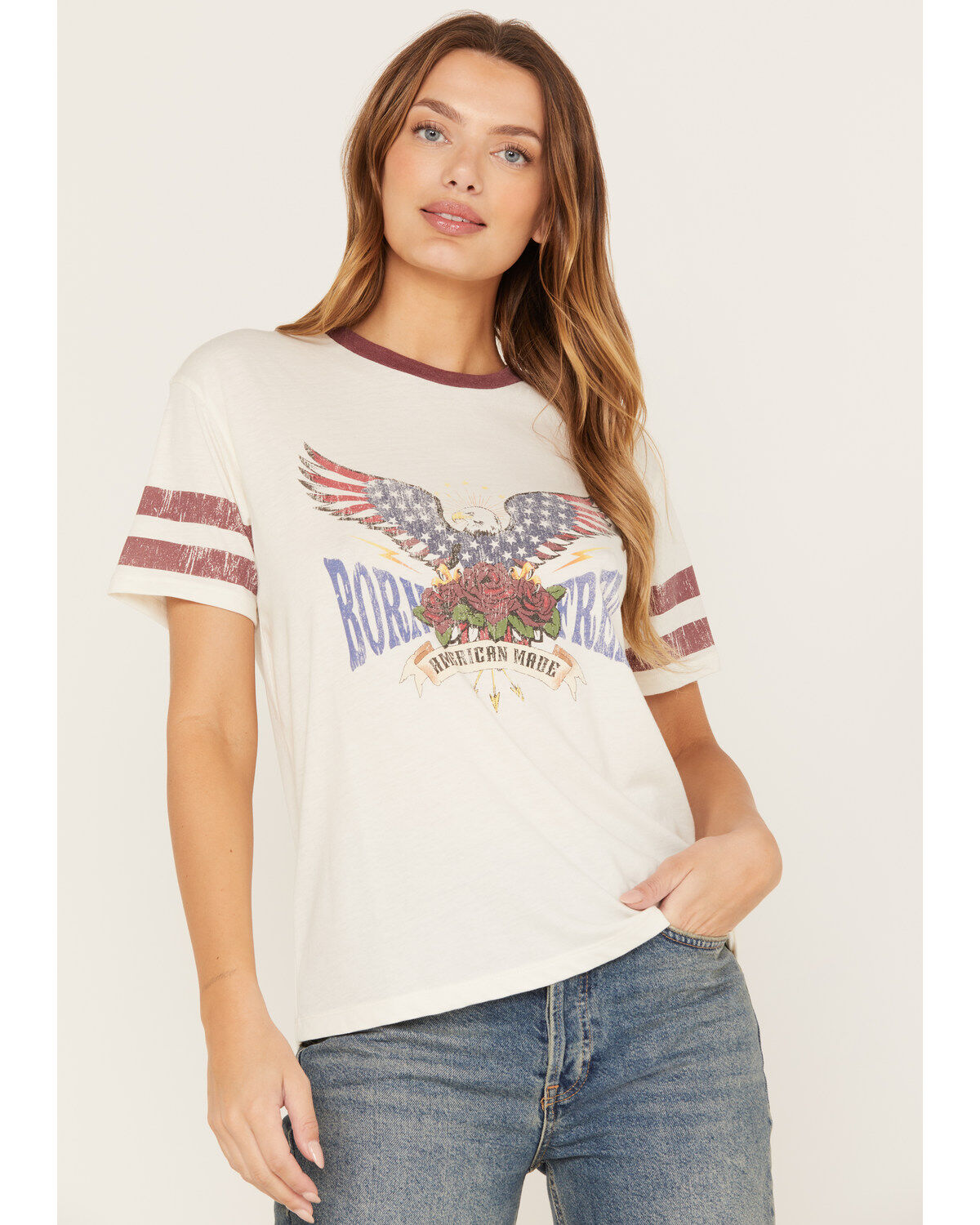 White Crow Women's American Made Football Short Sleeve Graphic Tee