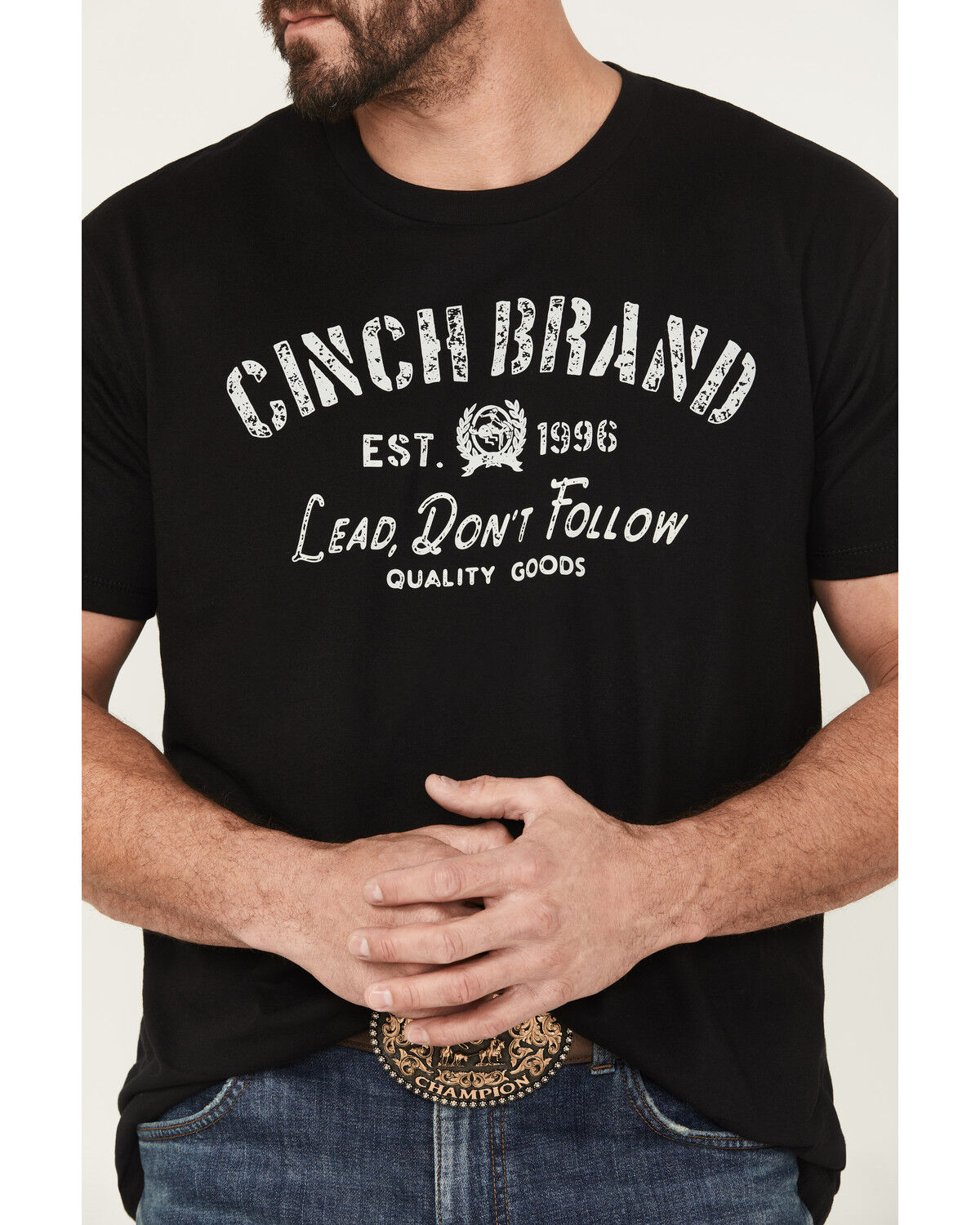 Cinch Men's Lead Don't Follow Short Sleeve Graphic T-Shirt