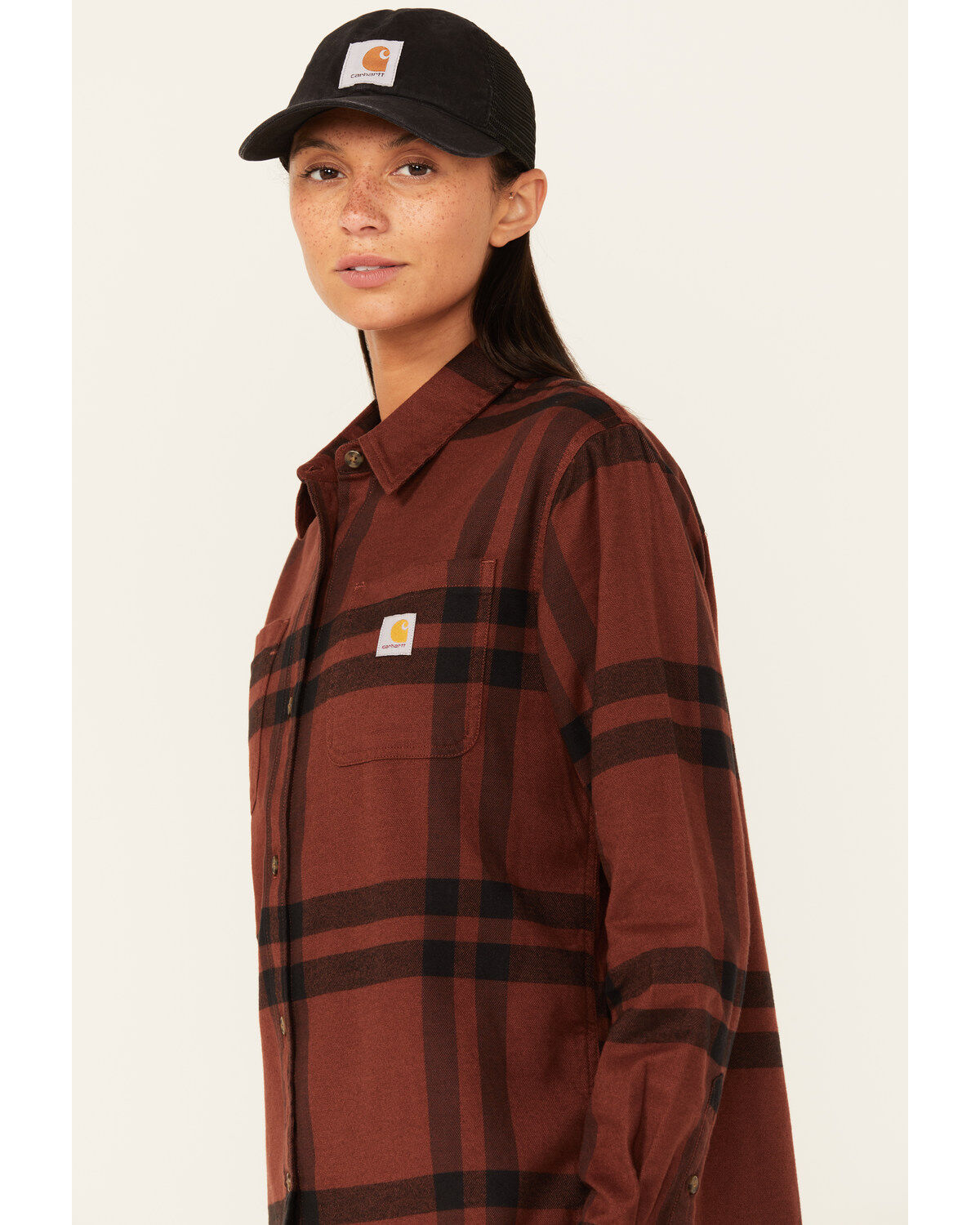 Carhartt Women's Rugged Flex Loose Fit Midweight Long Sleeve Flannel Shirt