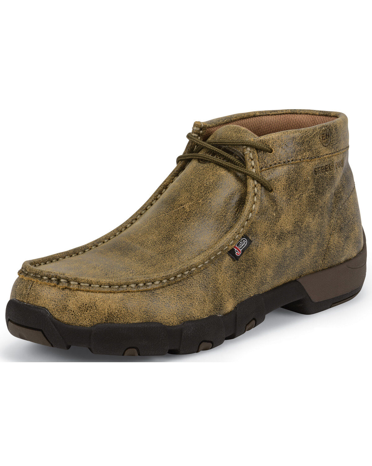Justin Men's Cappie Electrical Hazard Driving Mocs - Steel Toe