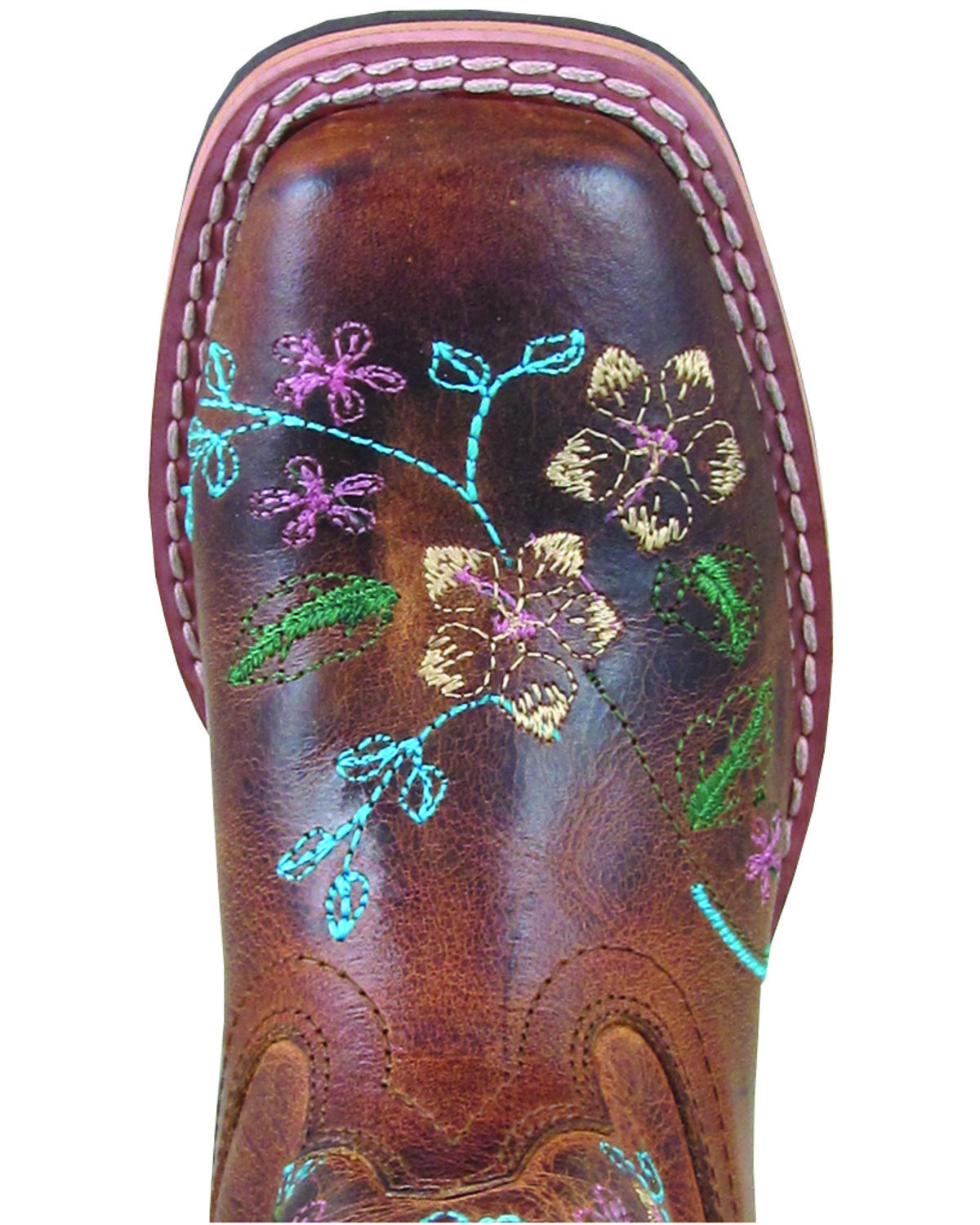 Smoky Mountain Little Girls' Floralie Western Boots - Broad Square Toe