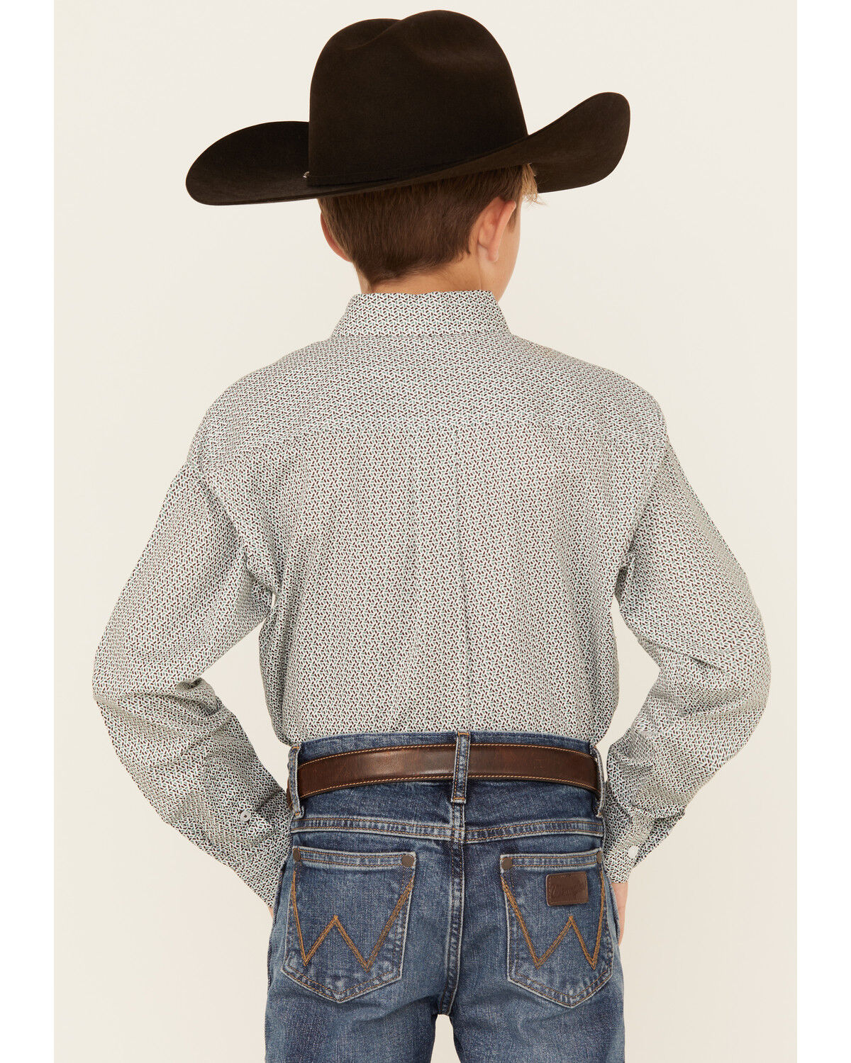 Cinch Boys' Geo Print Long Sleeve Button-Down Western Shirt