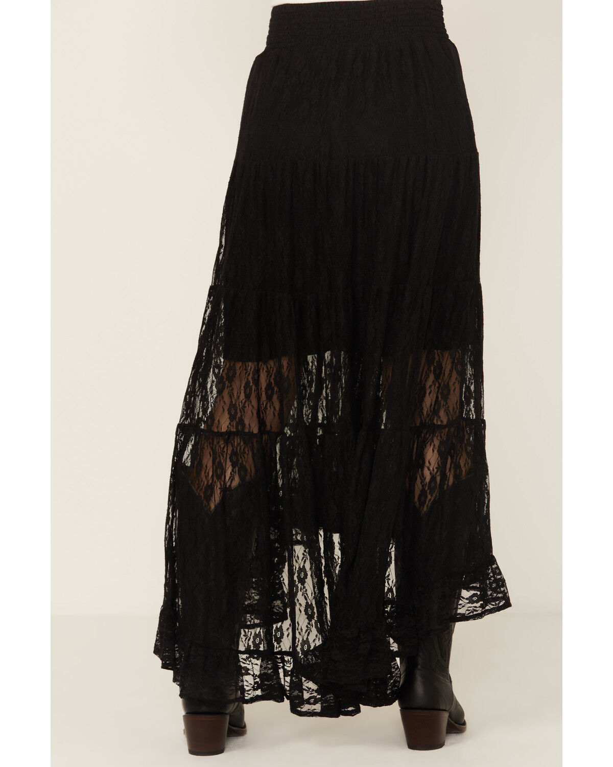 Wild Moss Women's Lace High-Low Skirt