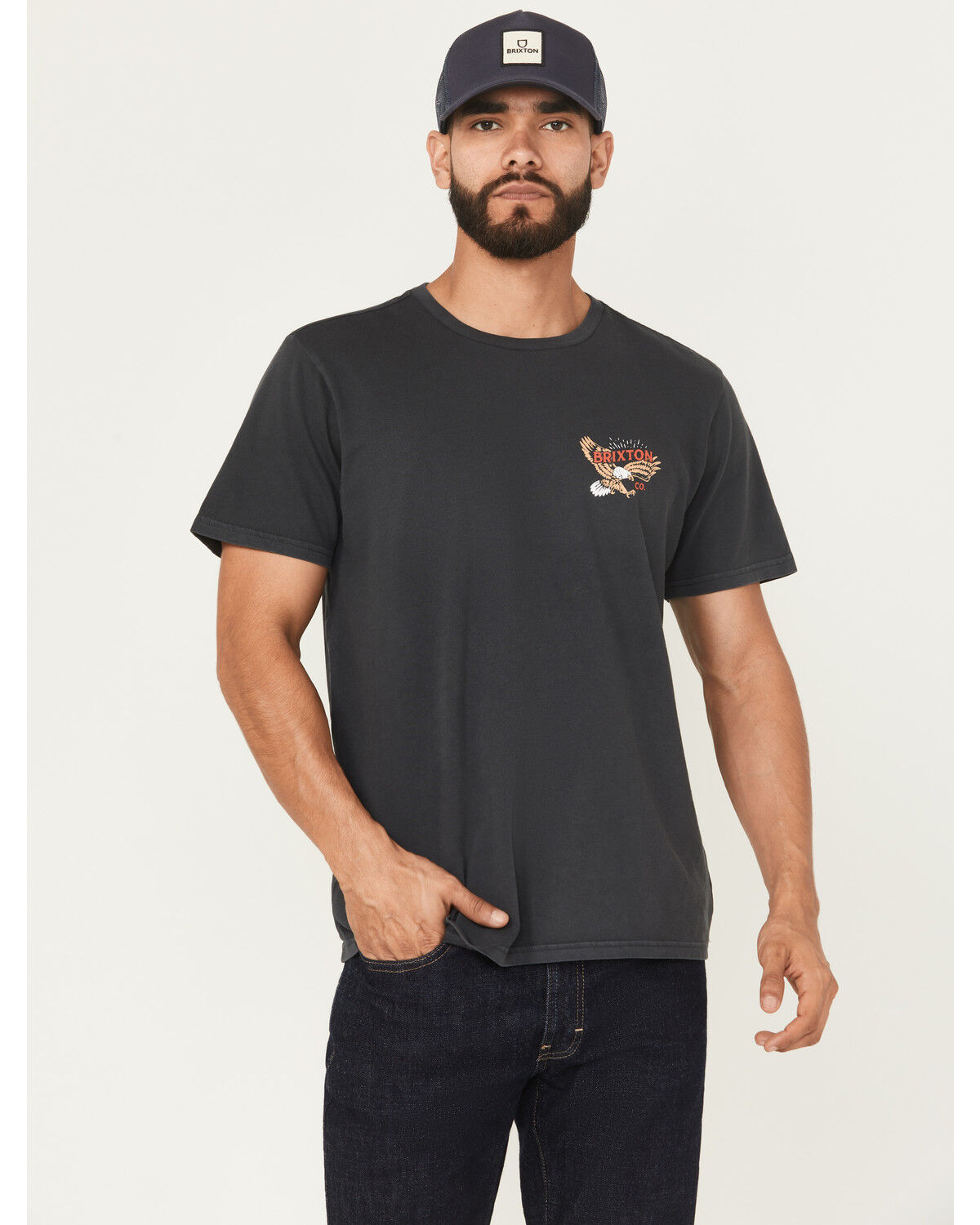 Brixton Men's Keller Eagle Short Sleeve Graphic T-Shirt