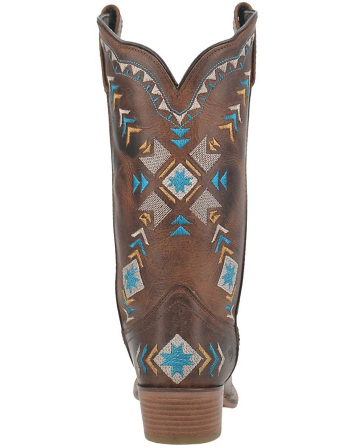 Dingo Women's Mesa Southwestern Embroidered Pull On Western Boots - Square Toe