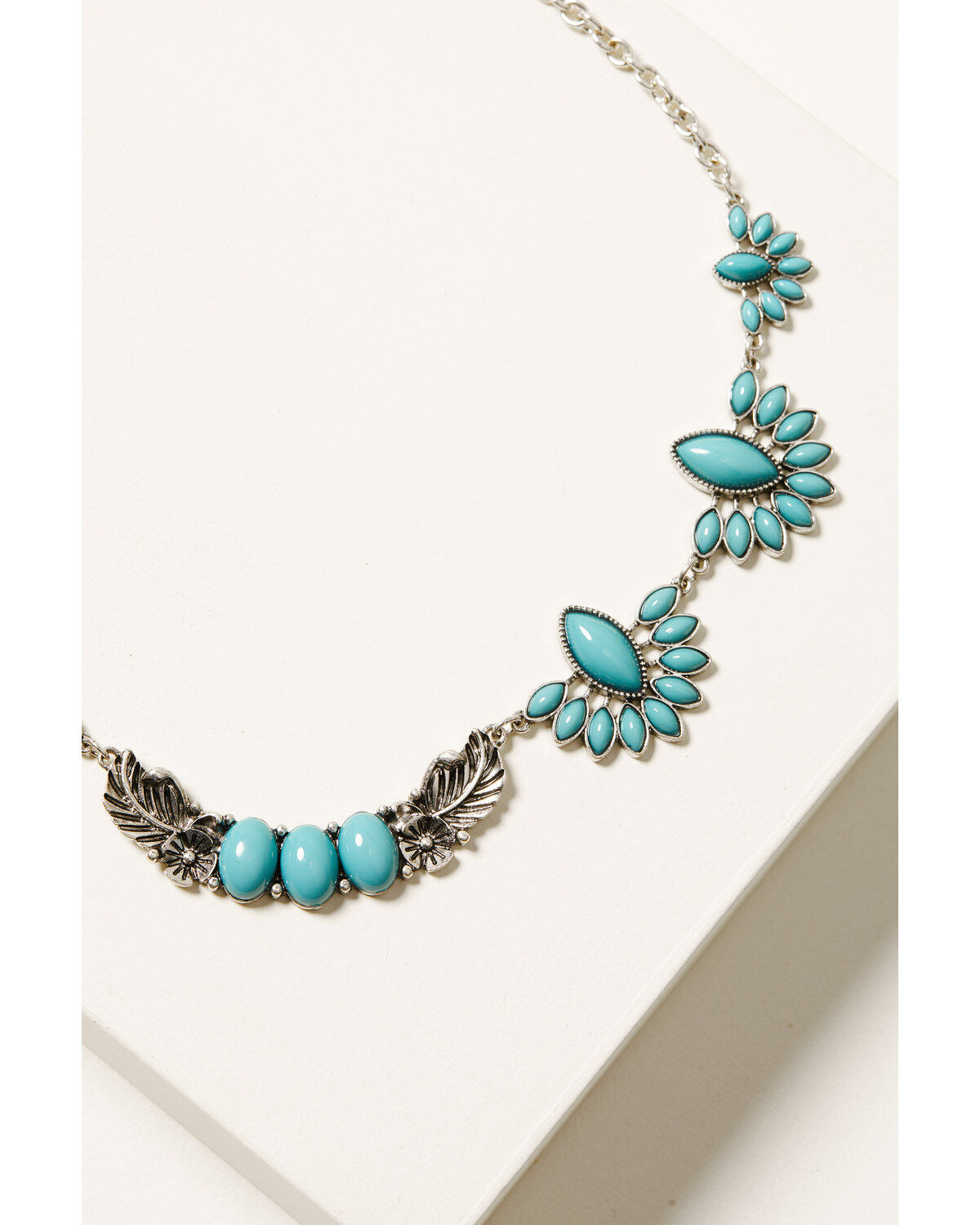 Shyanne Women's Cactus Rose Turquoise Blossom Stone Necklace