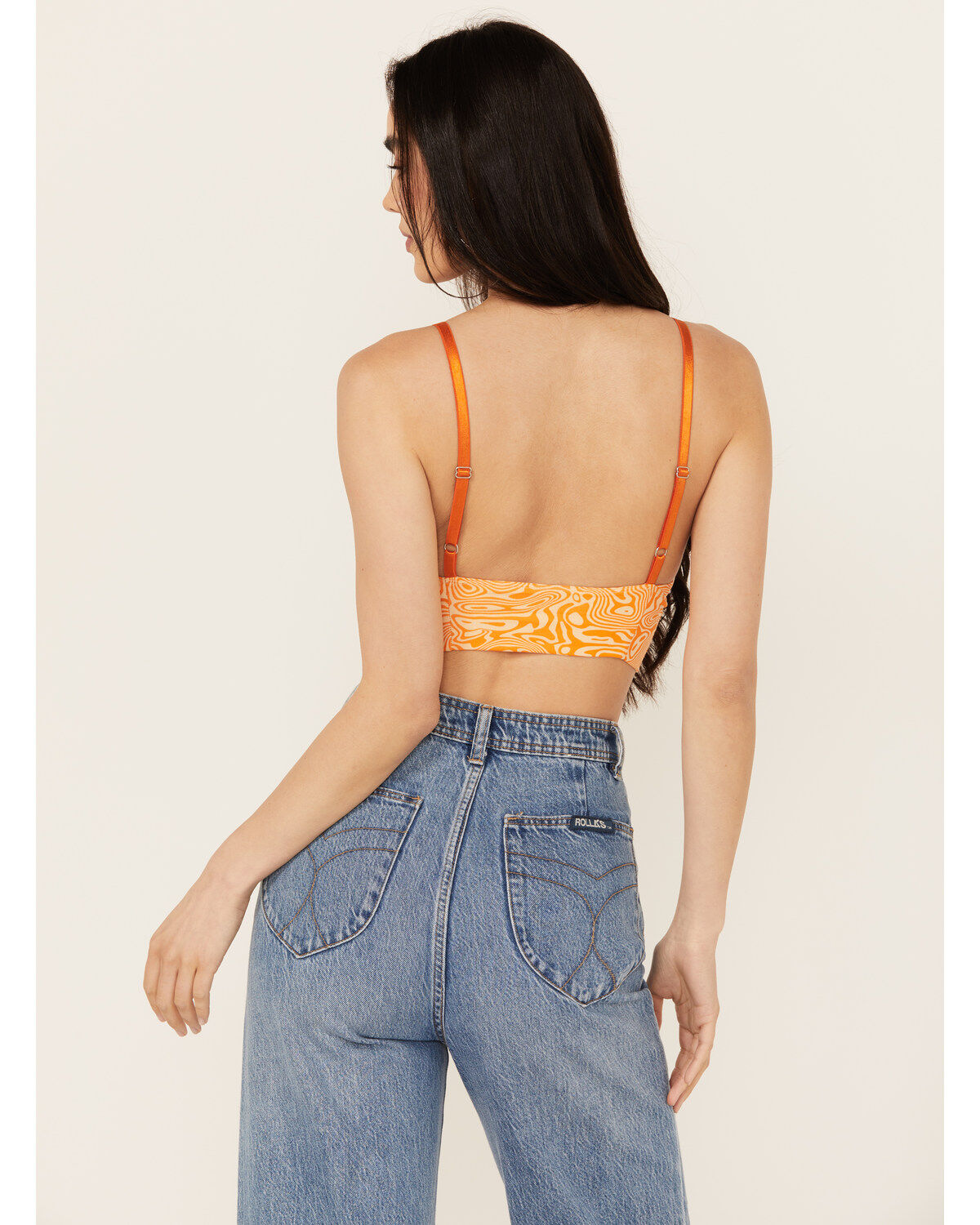 Discreture Women's Longline Printed Bralette