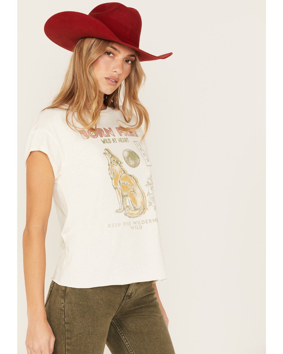 Cleo + Wolf Women's Born Free Graphic Tee