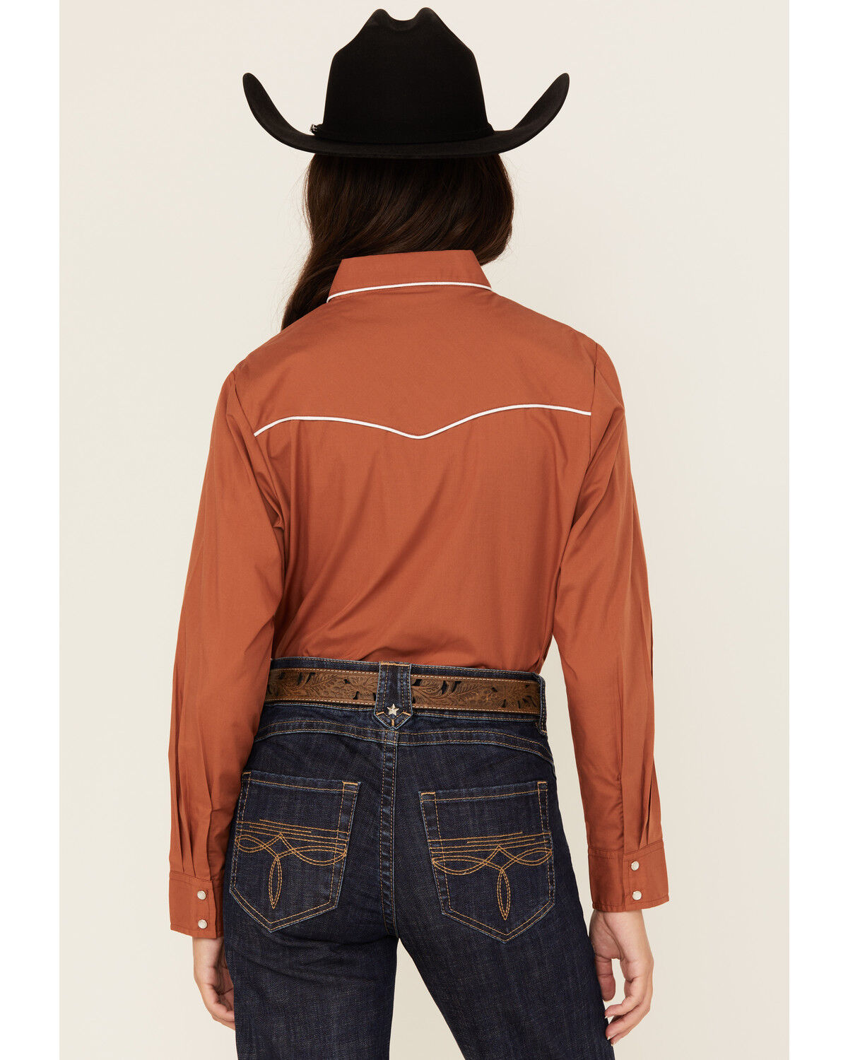 Ely Walker Women's Floral Embroidered Long Sleeve Pearl Snap Western Shirt