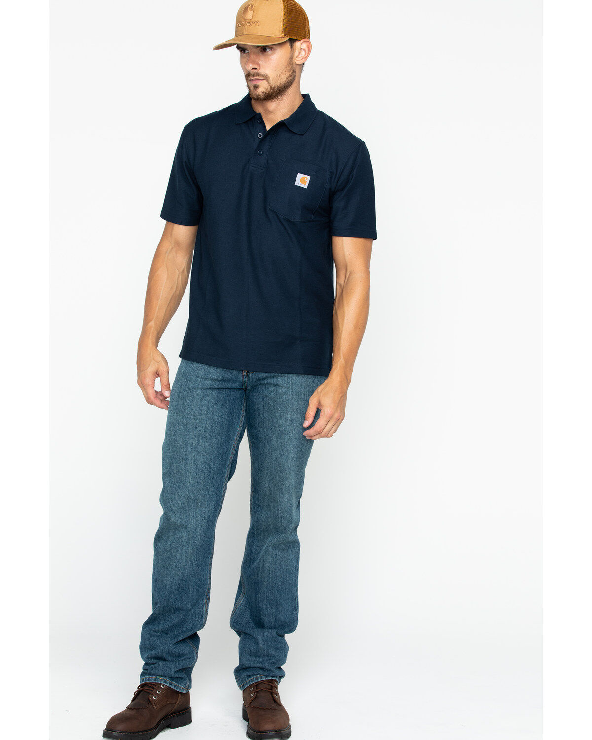 Carhartt Men's Contractor's Pocket Short Sleeve Polo Work Shirt - Big & Tall