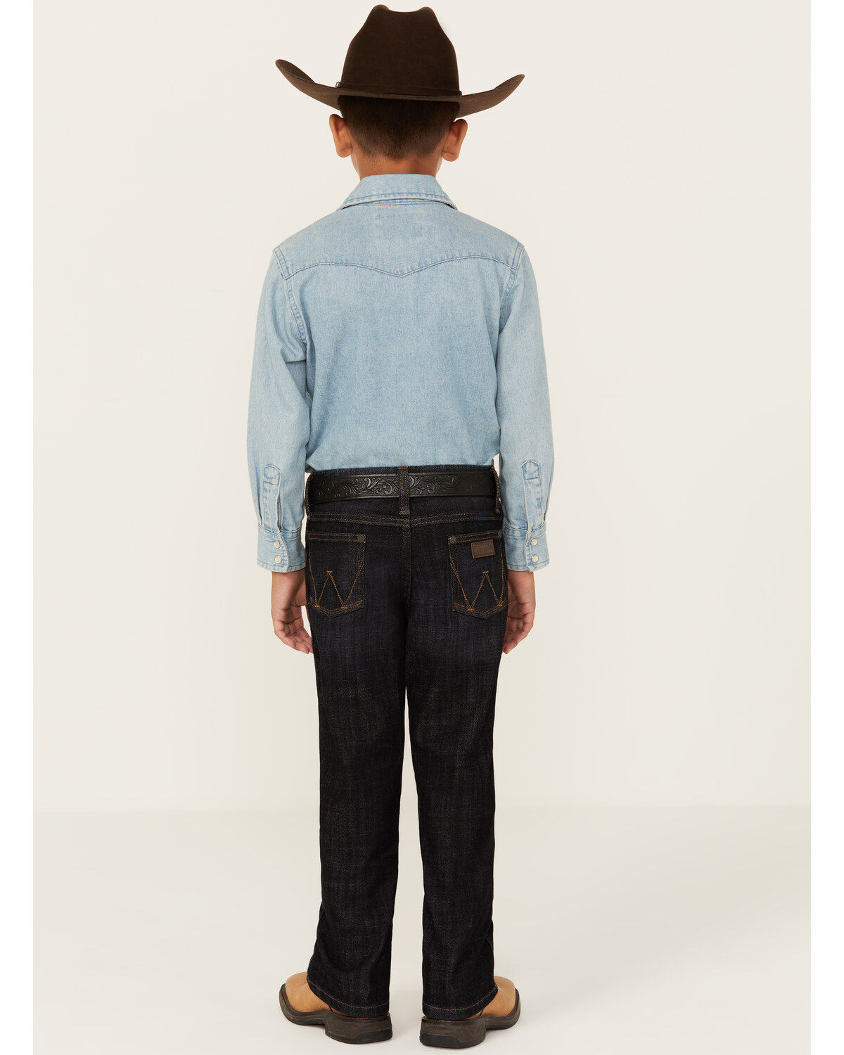 Wrangler Retro Little Boys' Dark Wash Dax Slim Bootcut Jeans