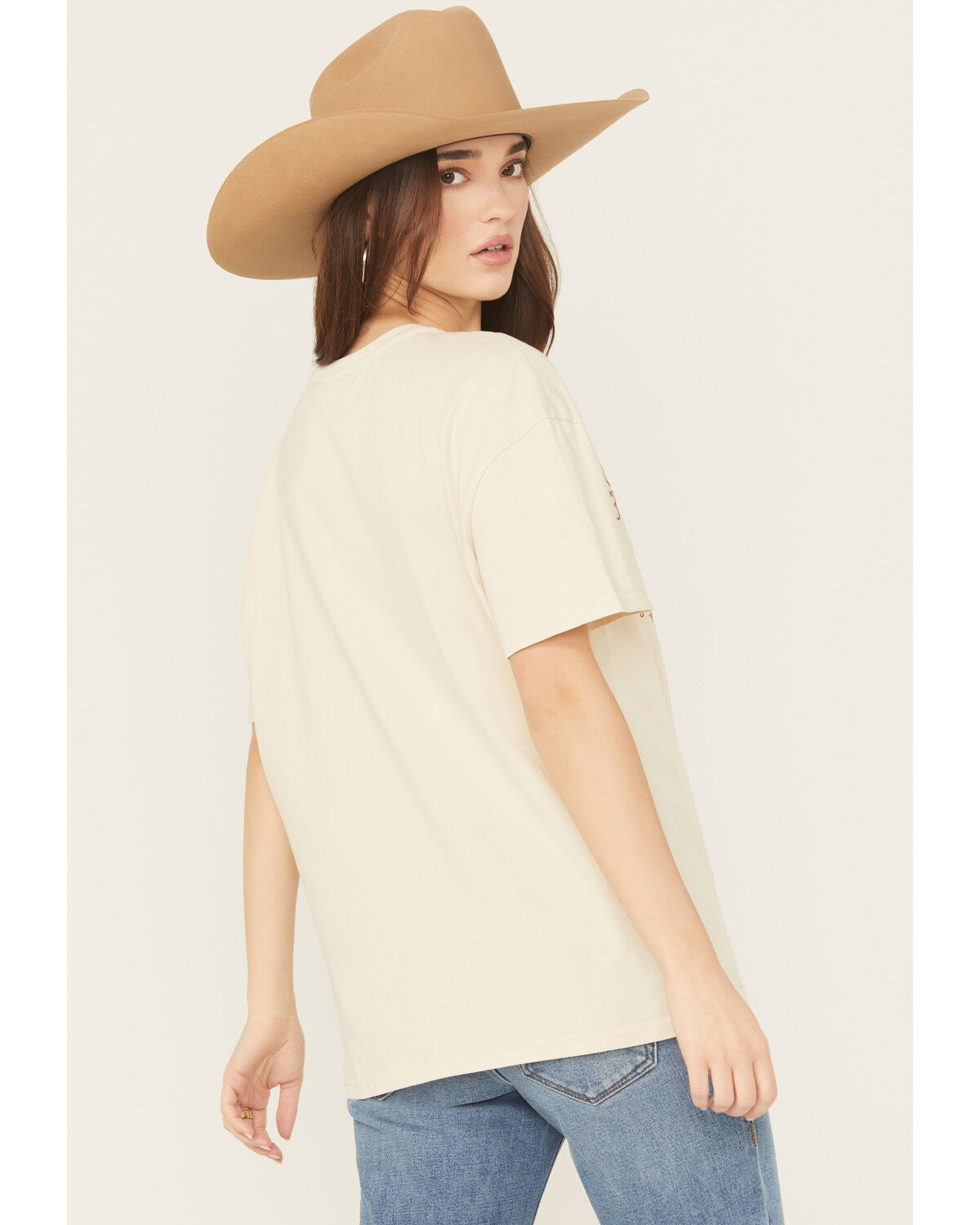 Blue B Women's Embroidered Smiley Rodeo Short Sleeve Graphic Tee