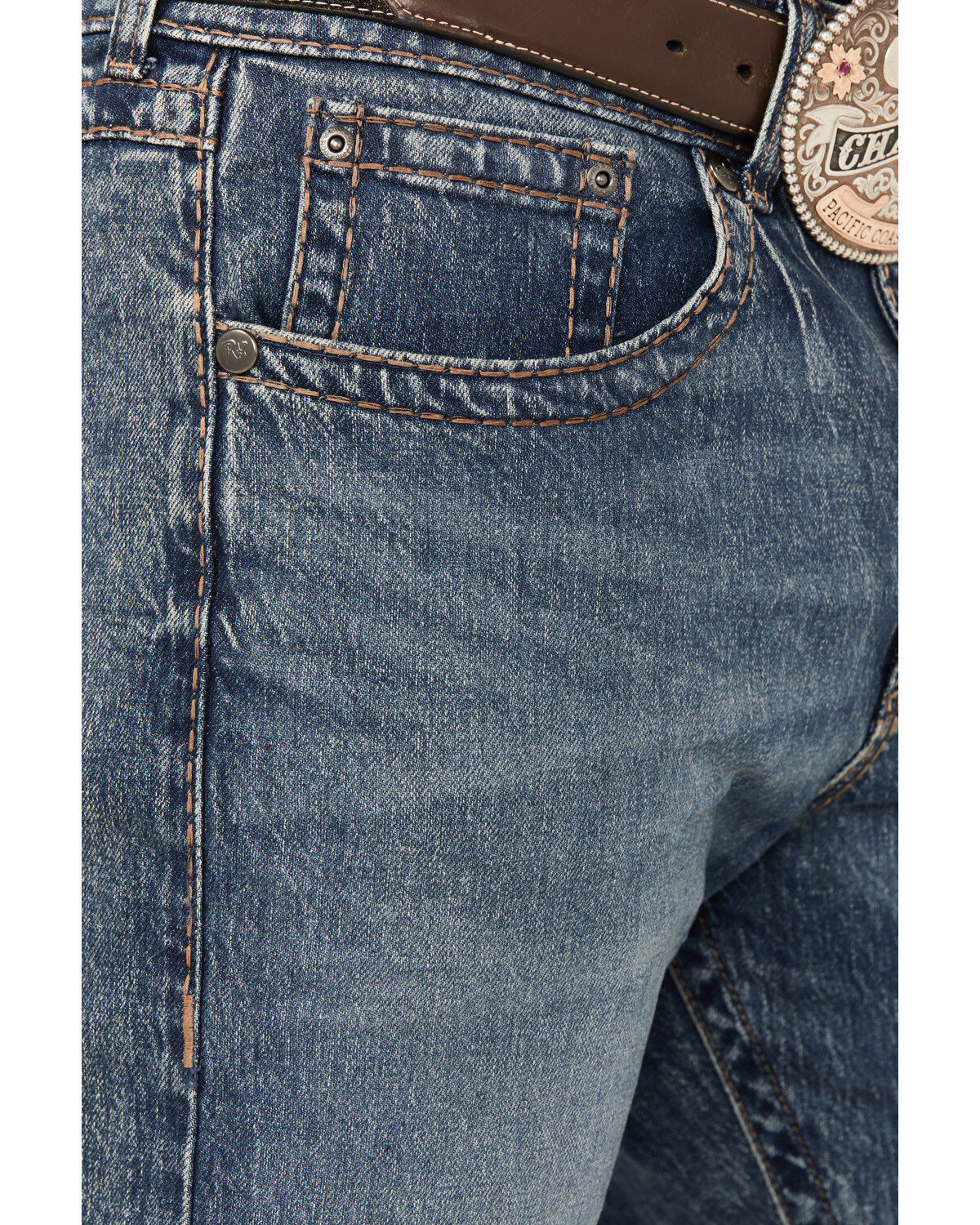 Rock 47 by Wrangler Men's Fool Hearted Dark Wash Slim Straight Stretch Jeans