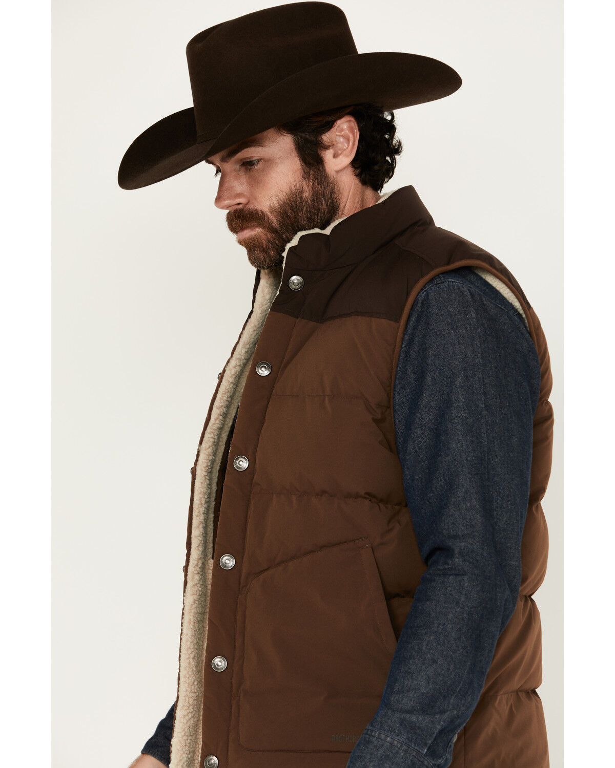 Brothers and Sons Men's Upland Reversible Sherpa Down Vest