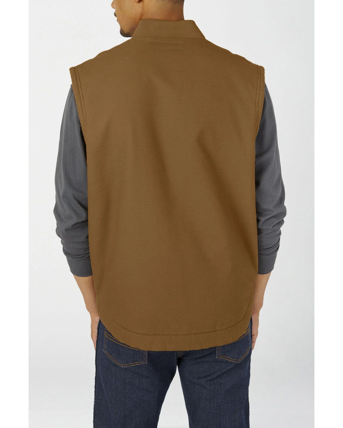 Dickies Men's Rinsed Brown Brushed Sherpa Duck Work Vest