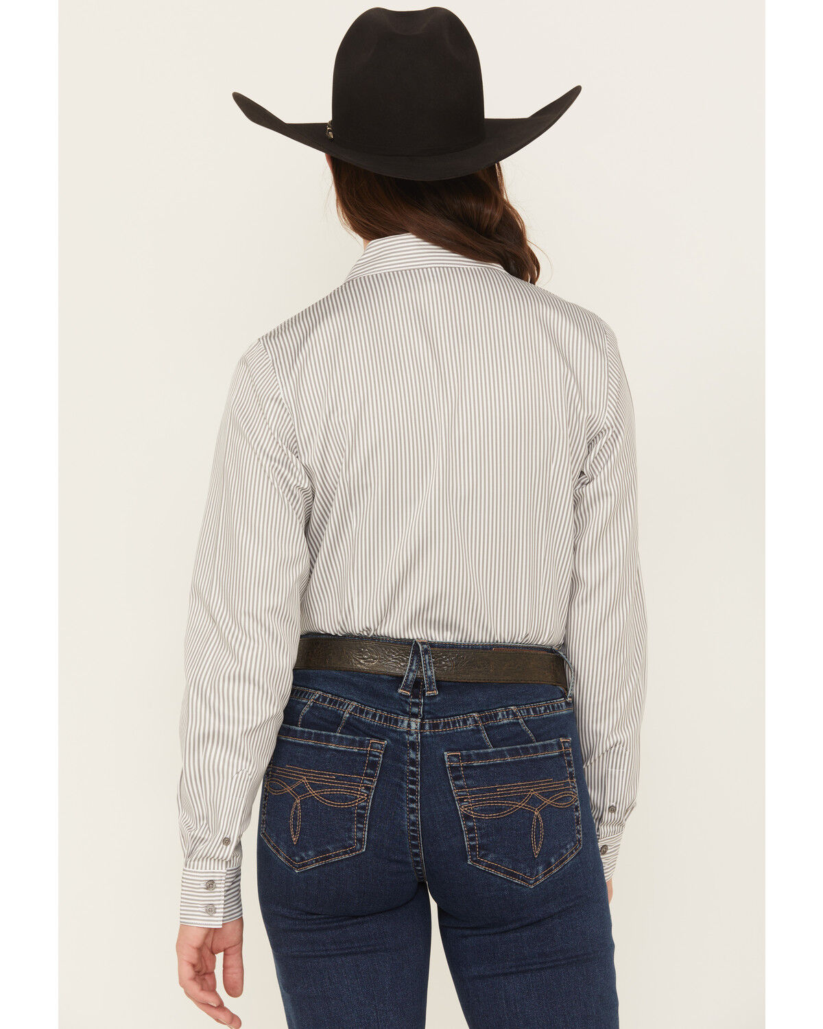 Cinch Women's Striped Long Sleeve Button-Down Western Shirt