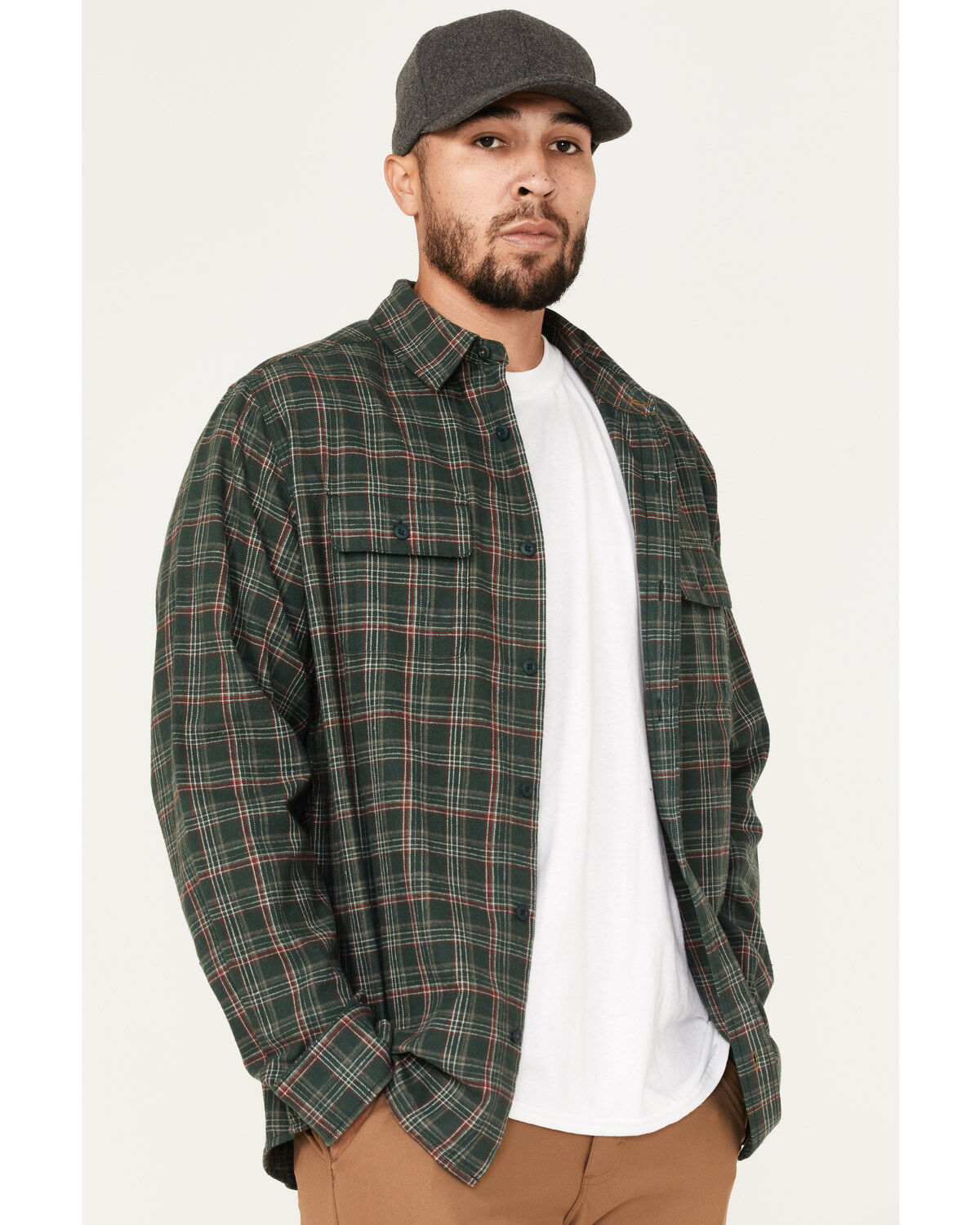 Brothers and Sons Men's Everyday Plaid Print Long Sleeve Button Down Western Flannel Shirt