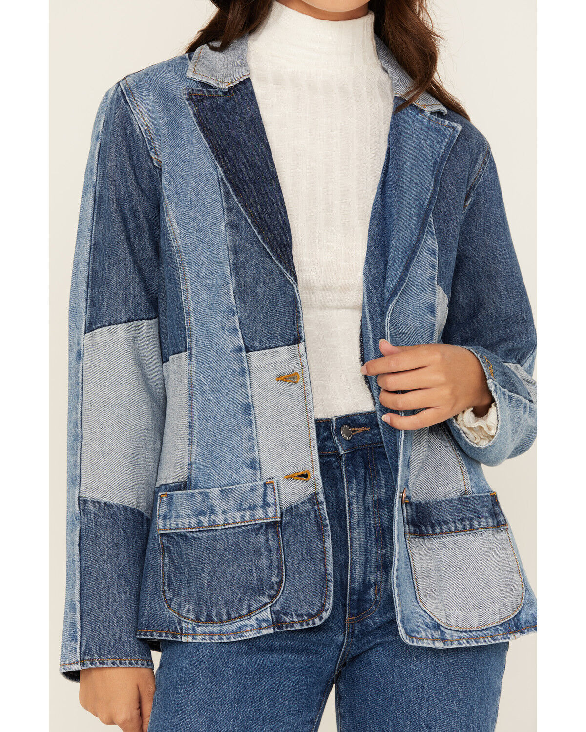 Wrangler x Lainey Wilson Women's Patchwork Denim Blazer