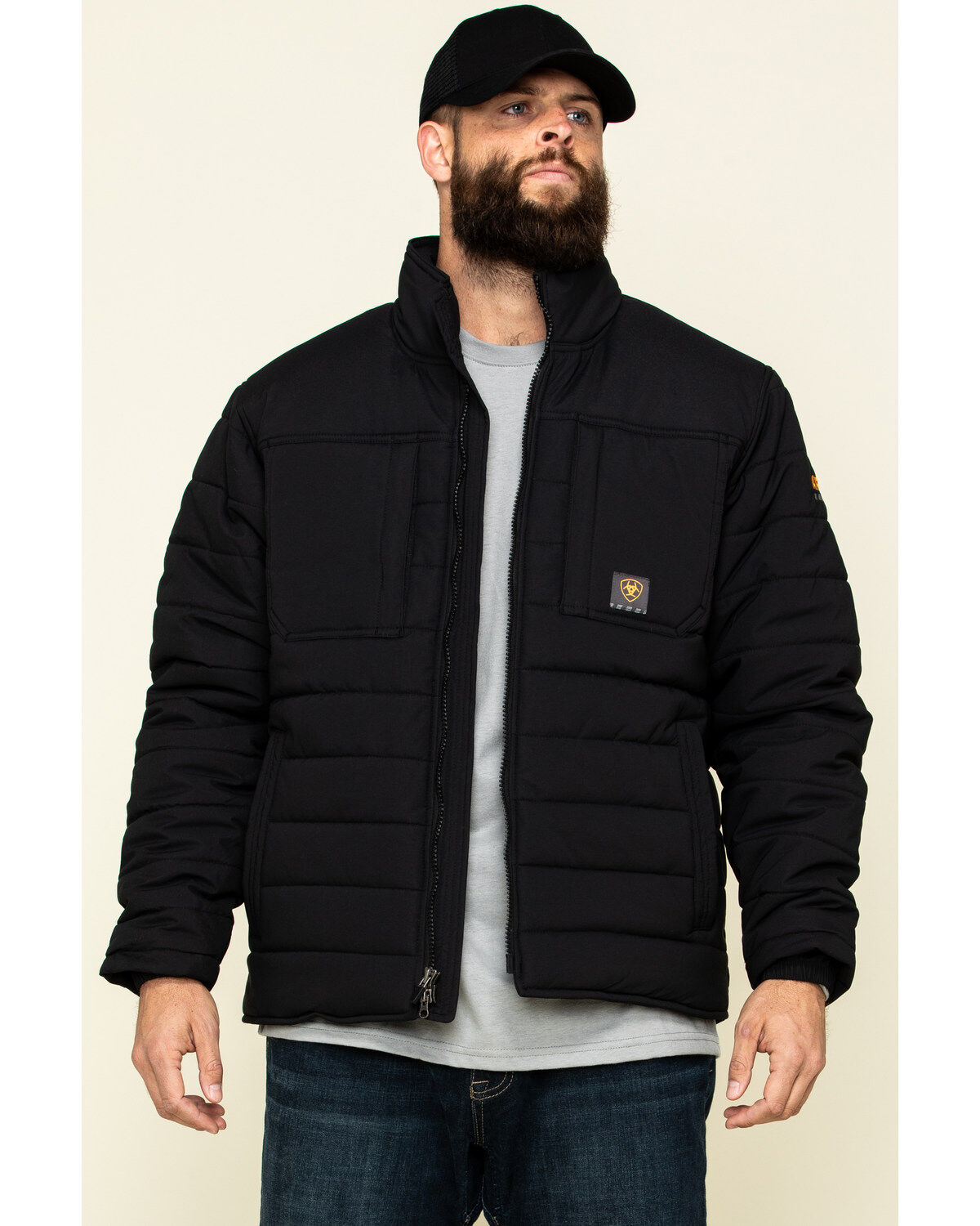 Ariat Men's Black Rebar Vailiant Ripstop Insulated Work Jacket