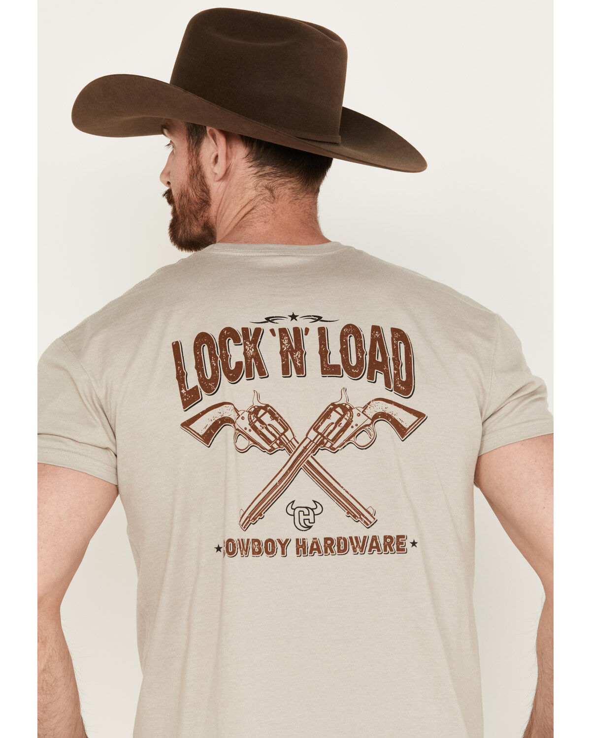 Cowboy Hardware Men's Lock N' Load Short Sleeve Graphic T-Shirt