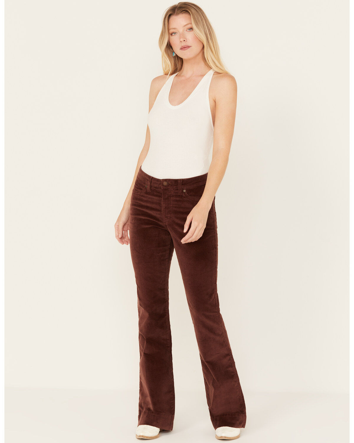 Wrangler Retro Women's Corduroy High Rise Stretch Trouser Jeans