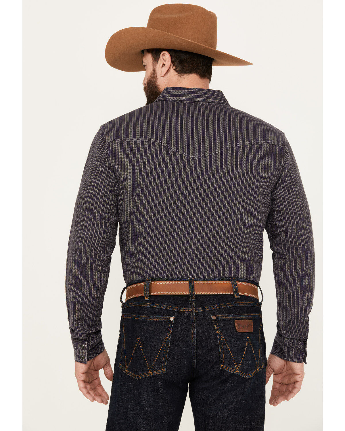 Blue Ranchwear Men's Laramie Striped Long Sleeve Western Snap Shirt