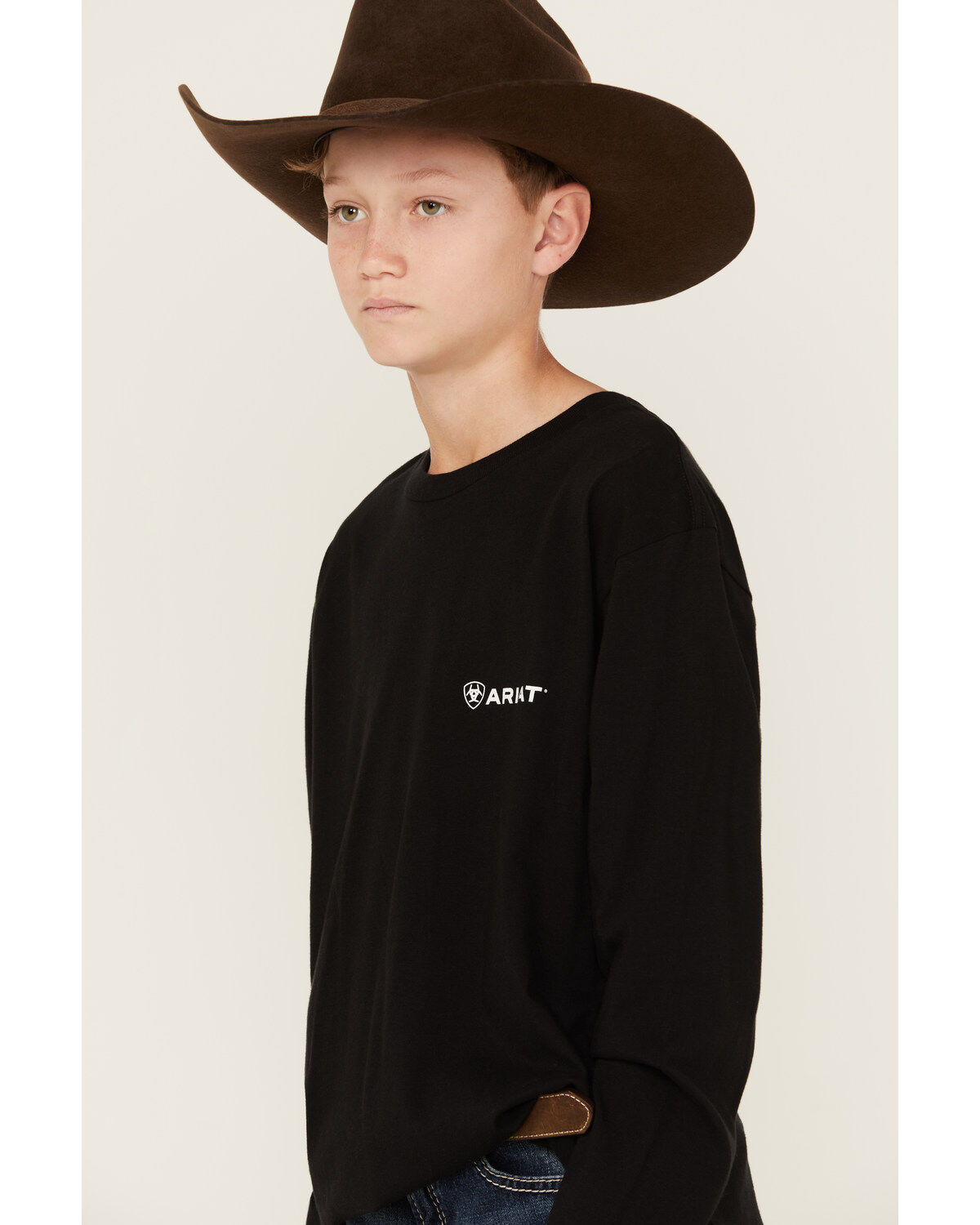 Ariat Boys' Camo Logo Long Sleeve Graphic T-Shirt