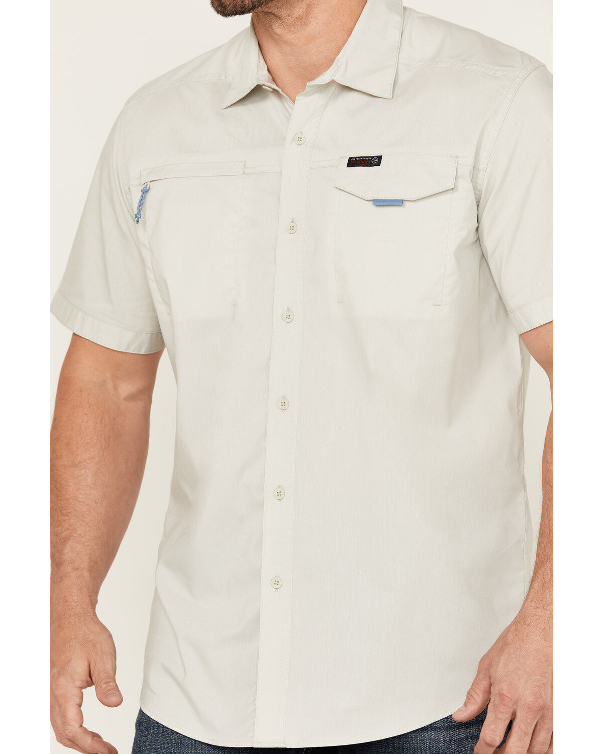 ATG by Wrangler Men's Solid Short Sleeve Button-Down Performance Western Shirt
