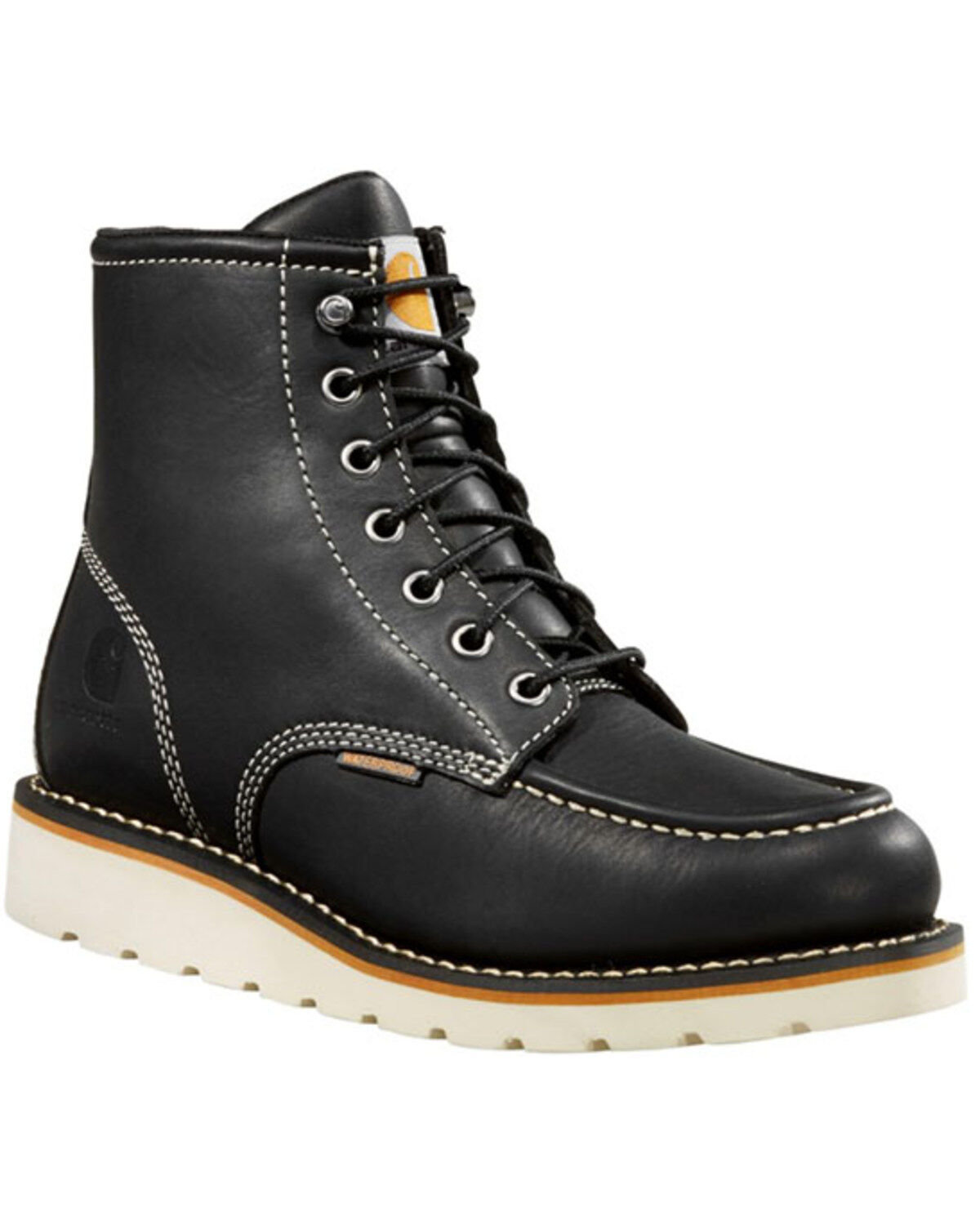 Carhartt Women's Black Wedge Sole Waterproof Work Boots - Soft Toe
