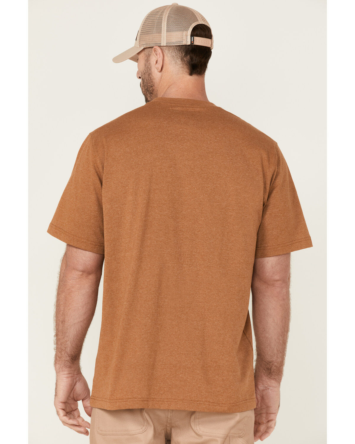 Hawx Men's Rust Copper Force Heavyweight Short Sleeve Work Pocket T-Shirt