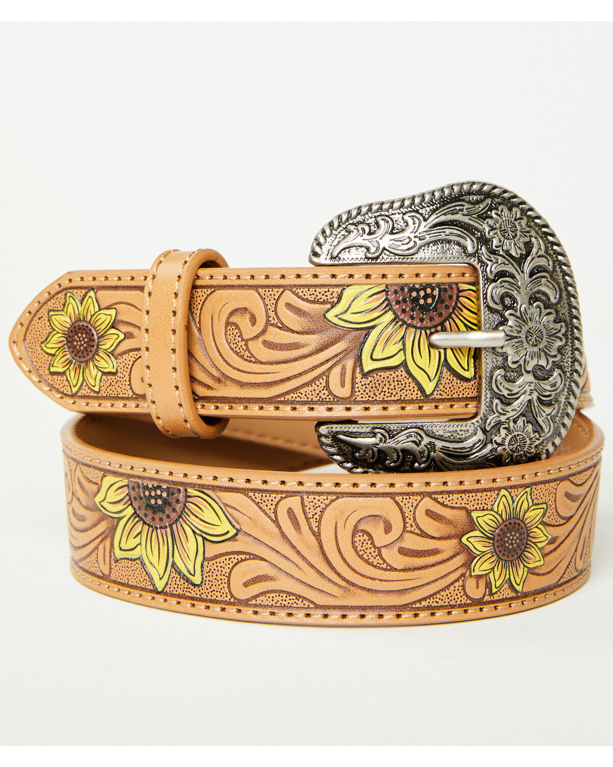 Shyanne Girls' Ellie Sunflower Tooled Belt